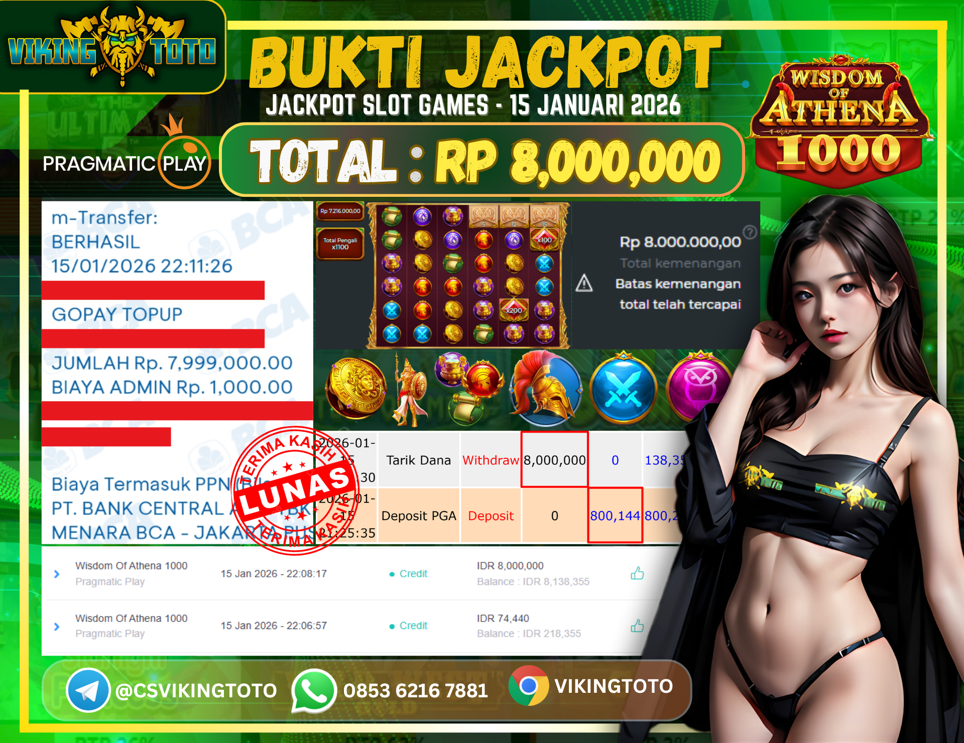 Bukti Jackpot Lunas VikingToto