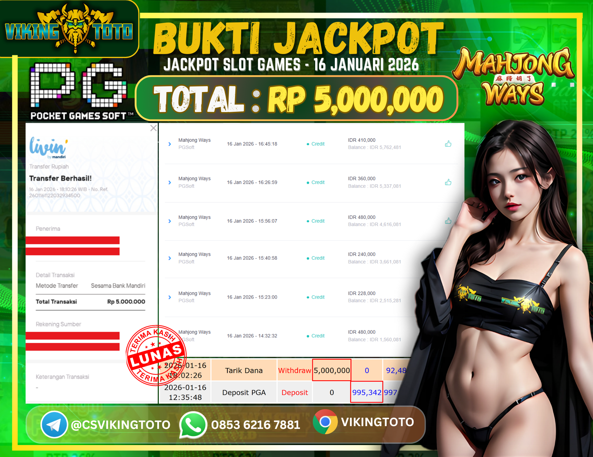 Bukti Jackpot Lunas VikingToto