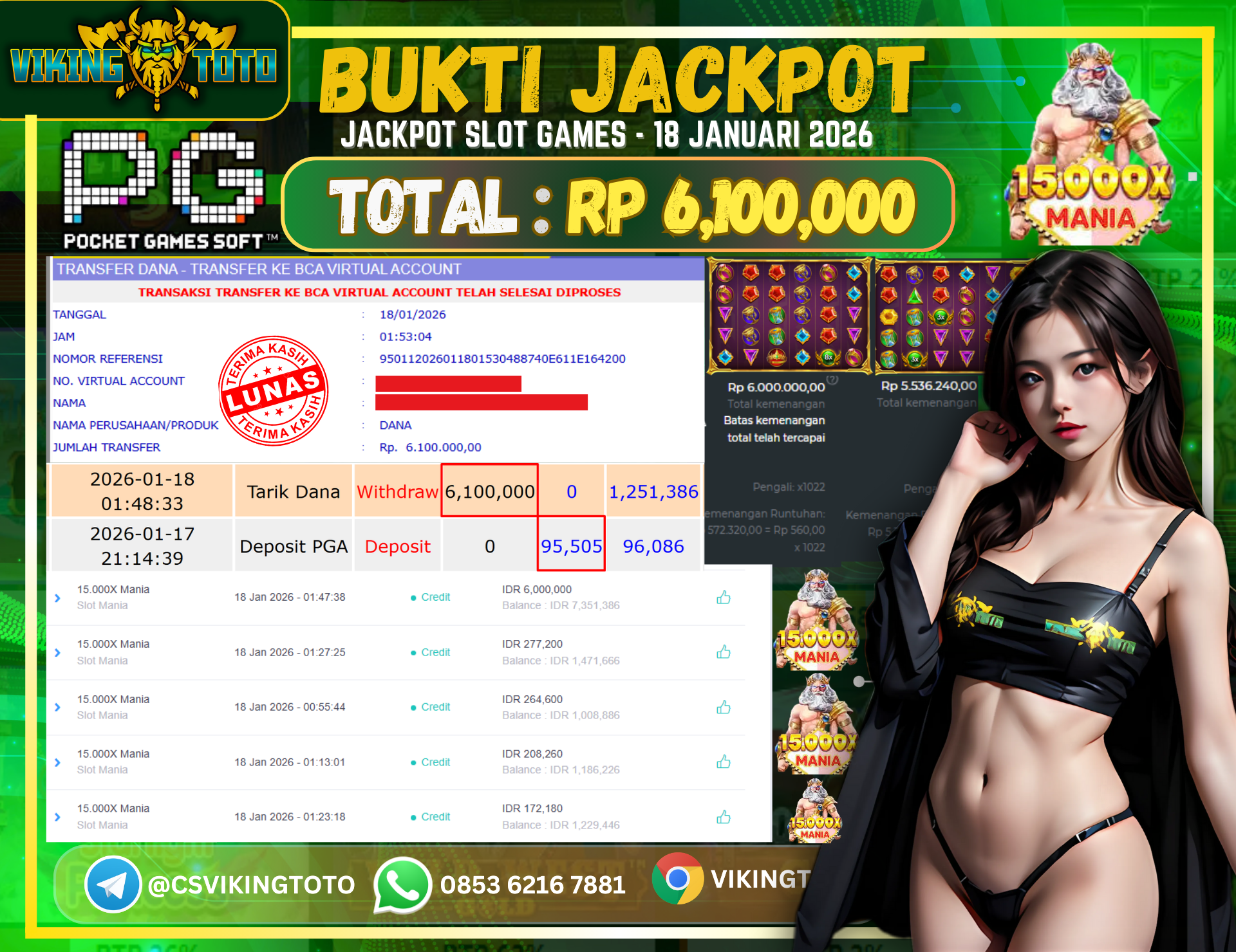 Bukti Jackpot Lunas VikingToto