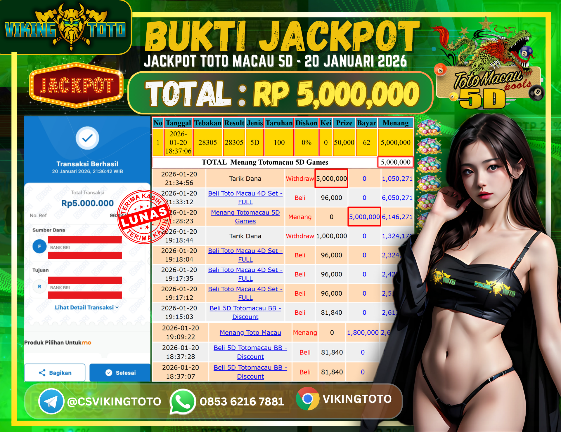 Bukti Jackpot Lunas VikingToto