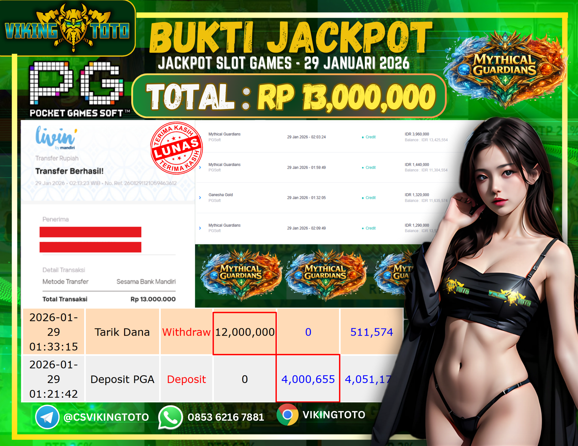 Bukti Jackpot Lunas VikingToto