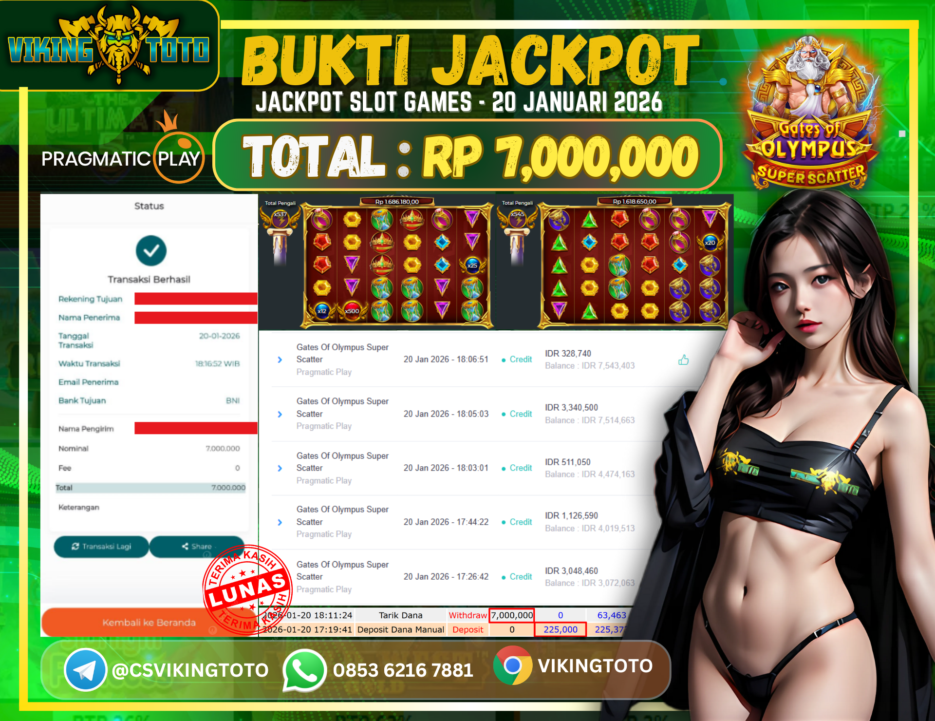 Bukti Jackpot Lunas VikingToto