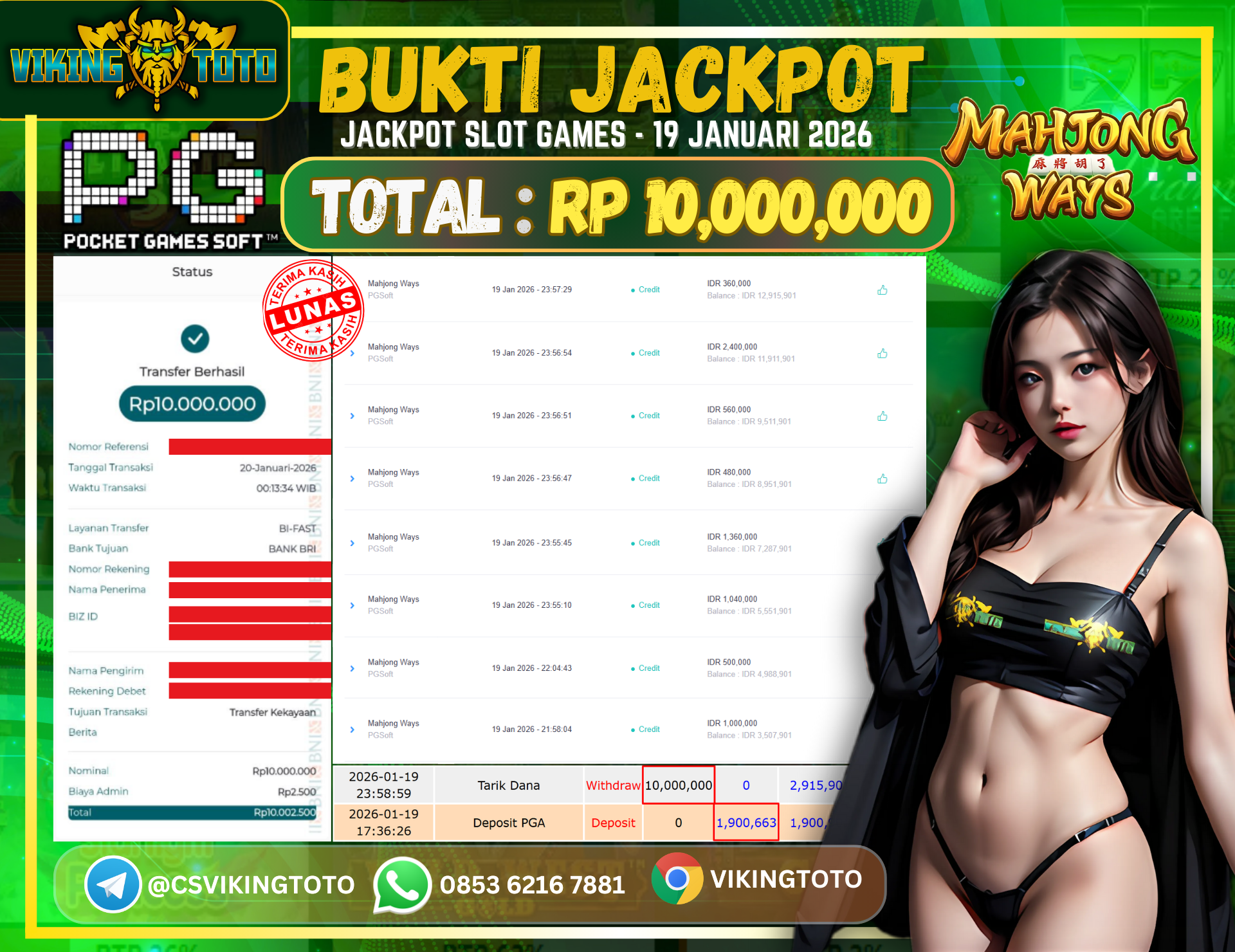 Bukti Jackpot Lunas VikingToto