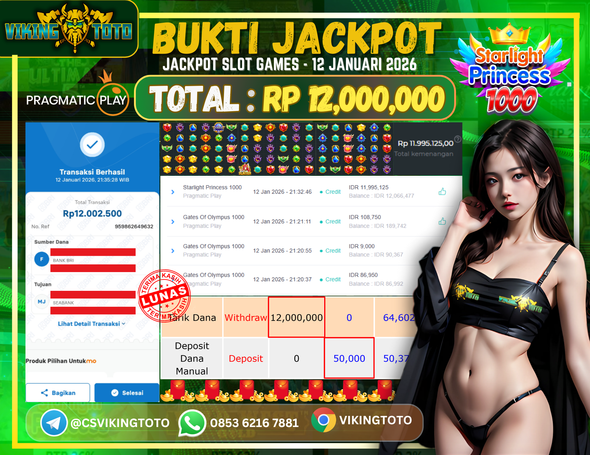 Bukti Jackpot Lunas VikingToto