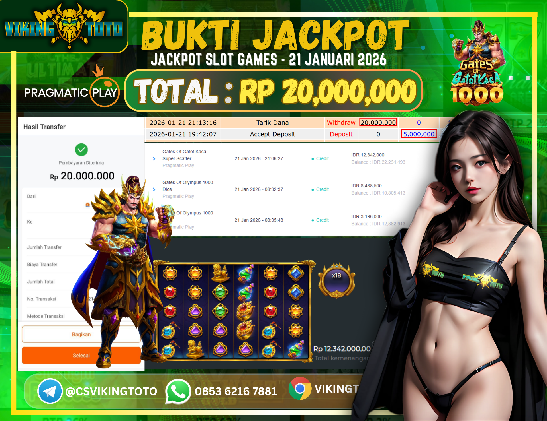Bukti Jackpot Lunas VikingToto