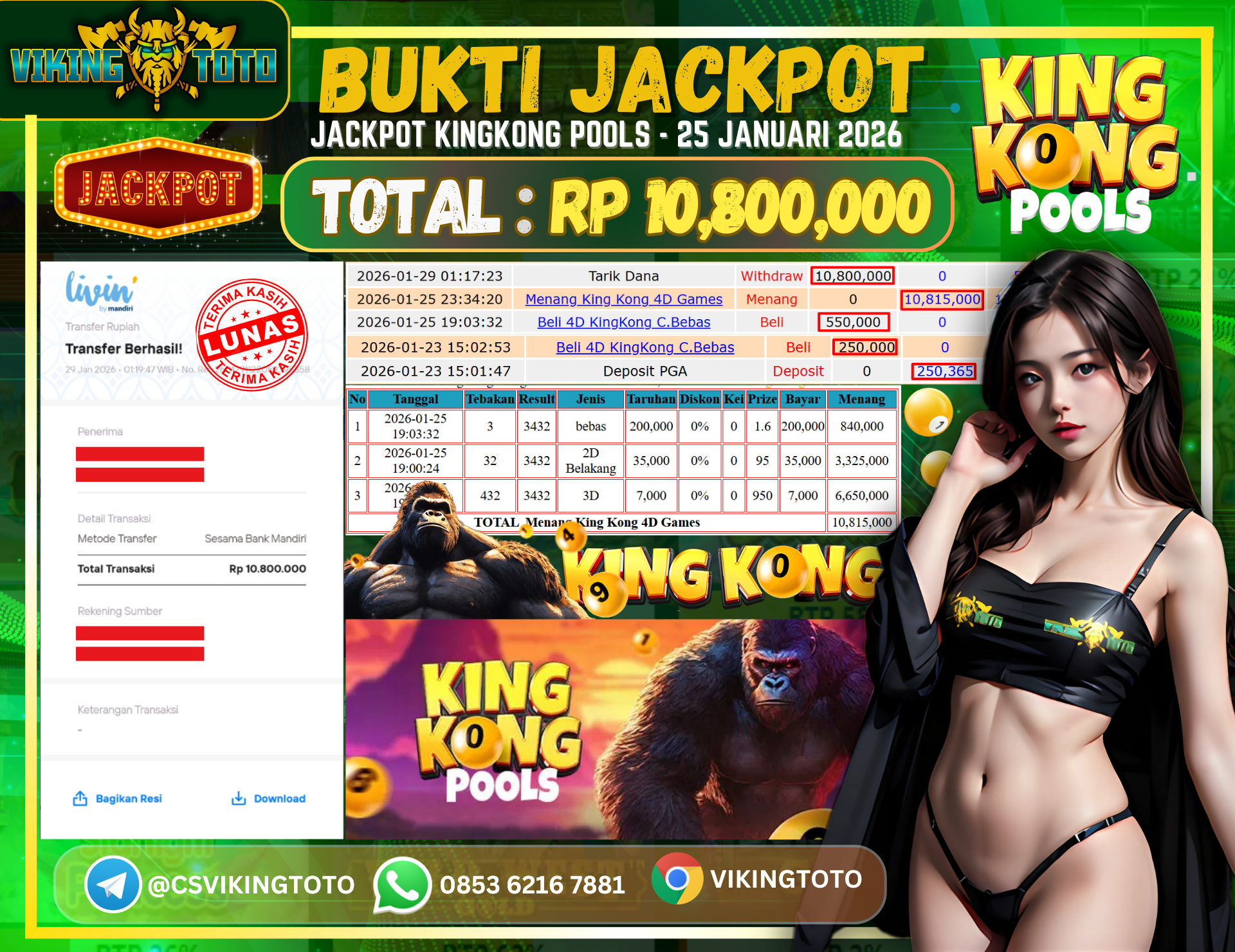 Bukti Jackpot Lunas VikingToto