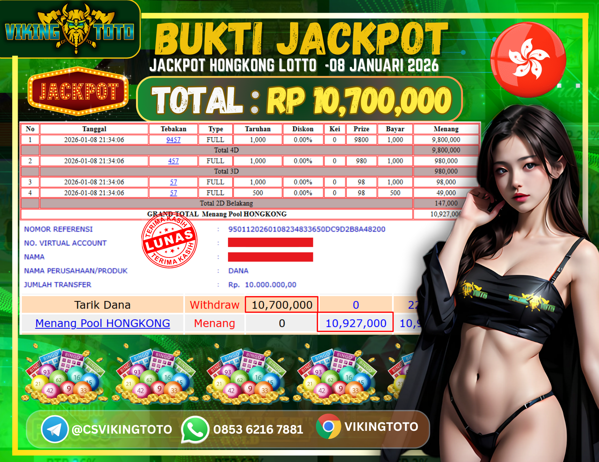 Bukti Jackpot Lunas VikingToto