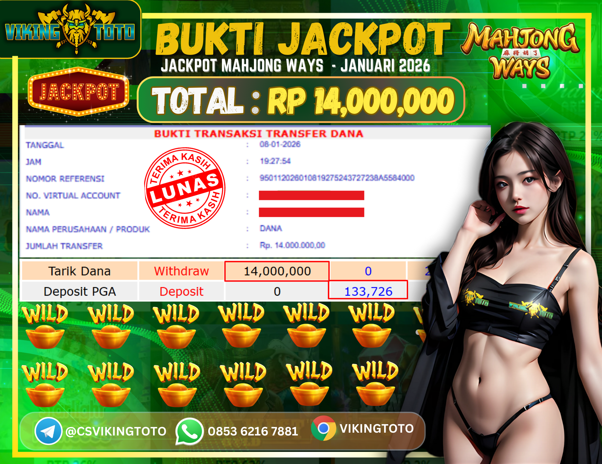 Bukti Jackpot Lunas VikingToto