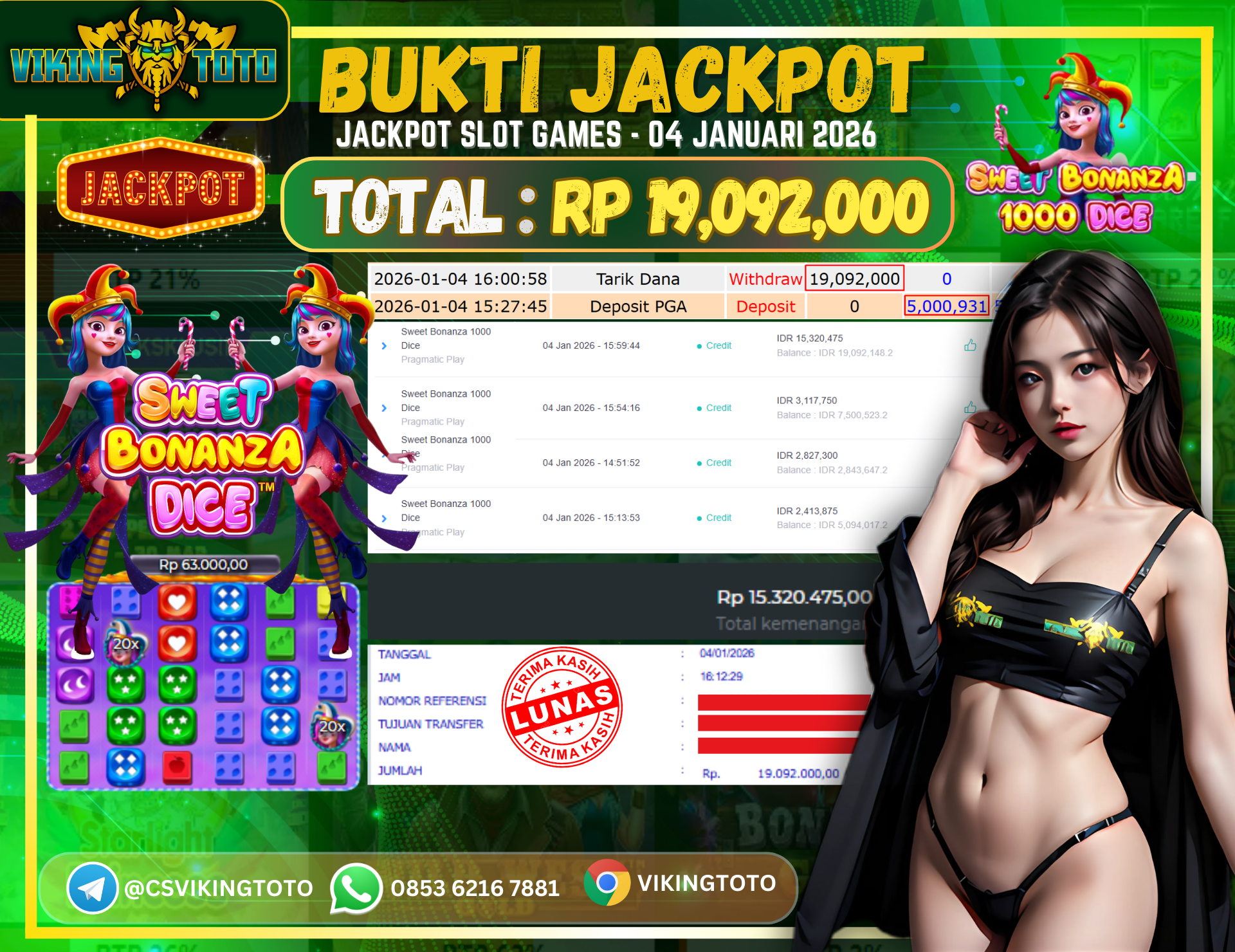 Bukti Jackpot Lunas VikingToto