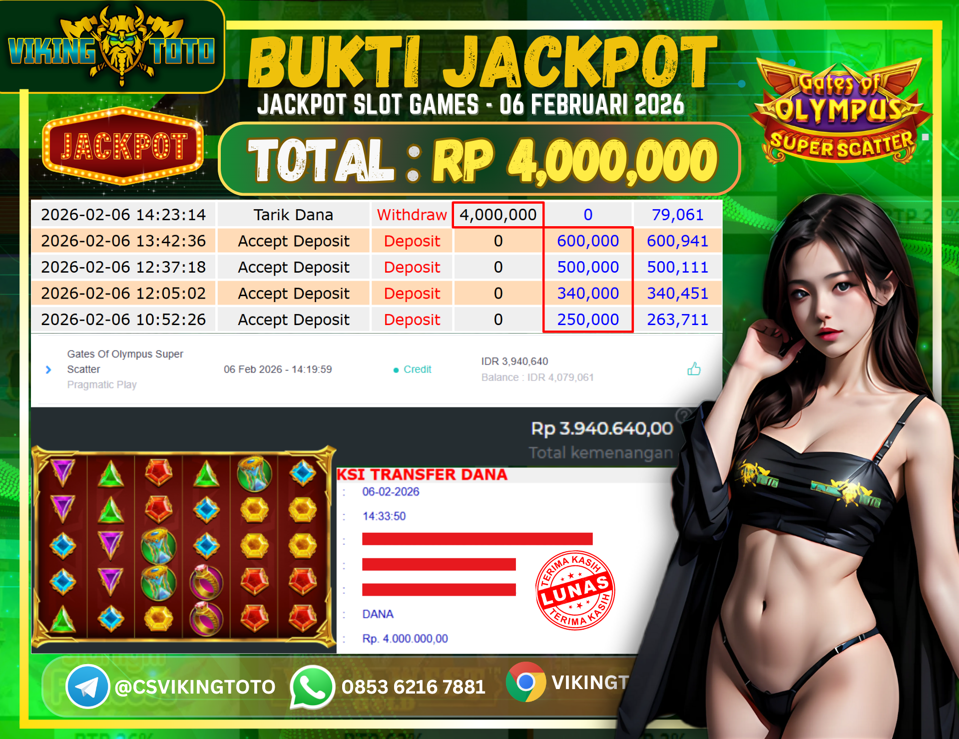 Bukti Jackpot Lunas VikingToto