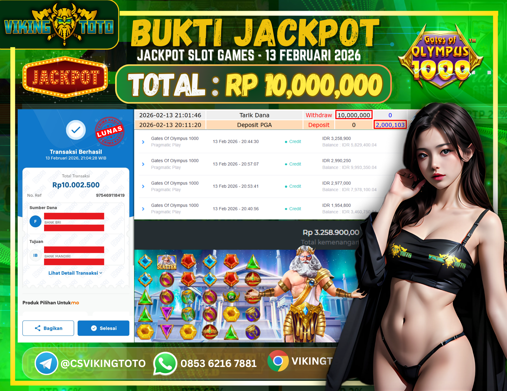 Bukti Jackpot Lunas VikingToto