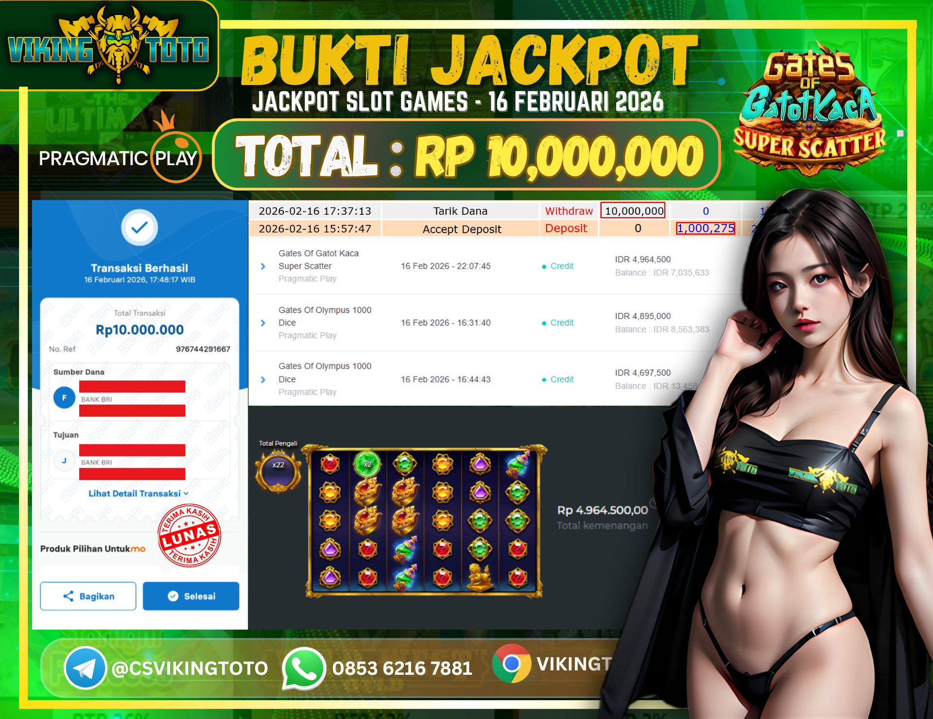 Bukti Jackpot Lunas VikingToto
