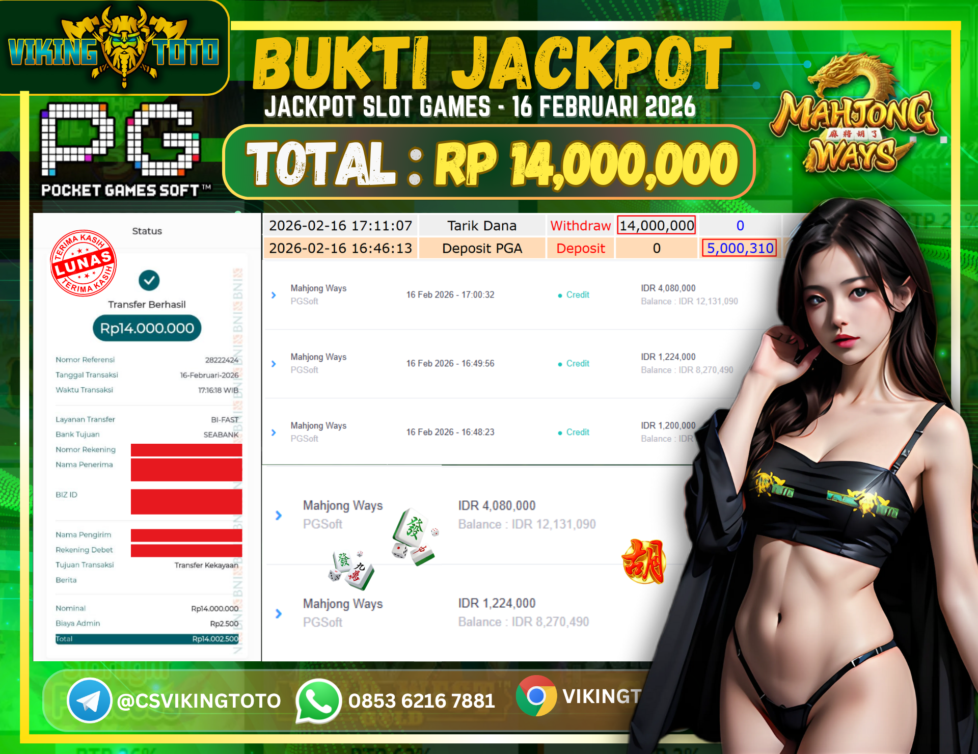 Bukti Jackpot Lunas VikingToto