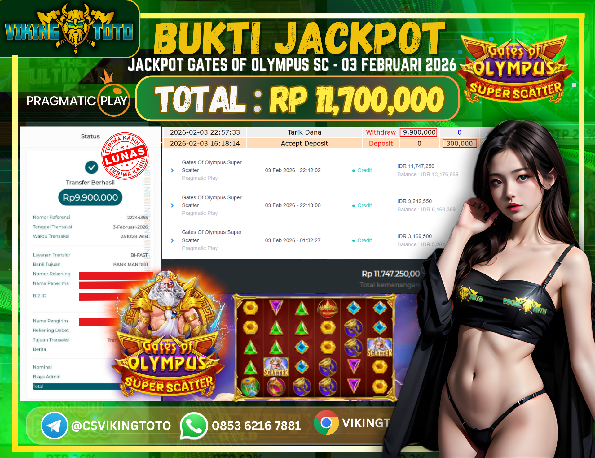 Bukti Jackpot Lunas VikingToto