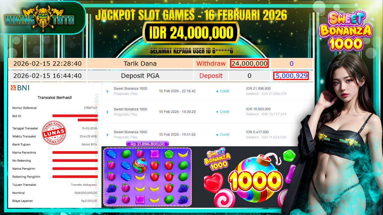 Bukti Jackpot Lunas VikingToto