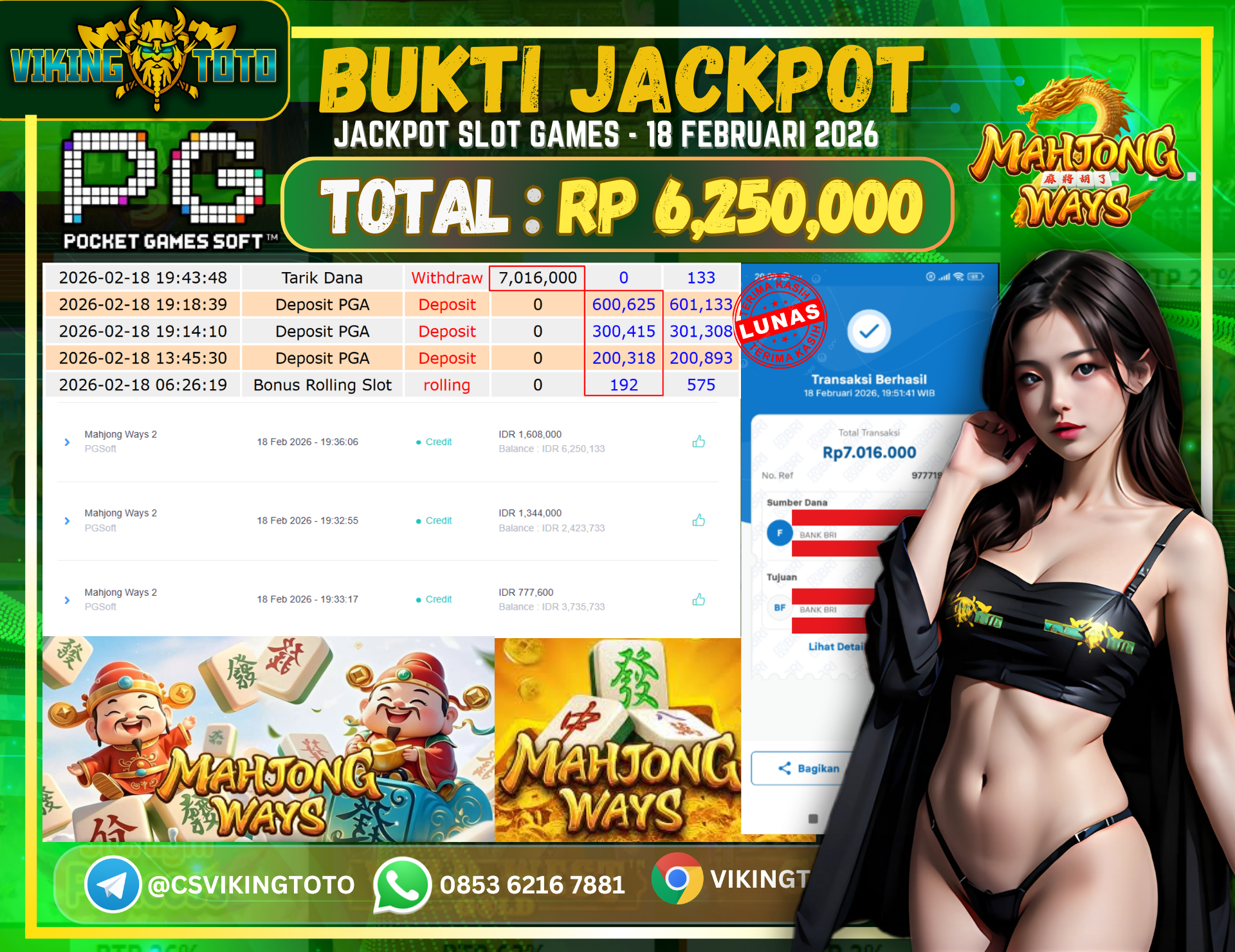 Bukti Jackpot Lunas VikingToto