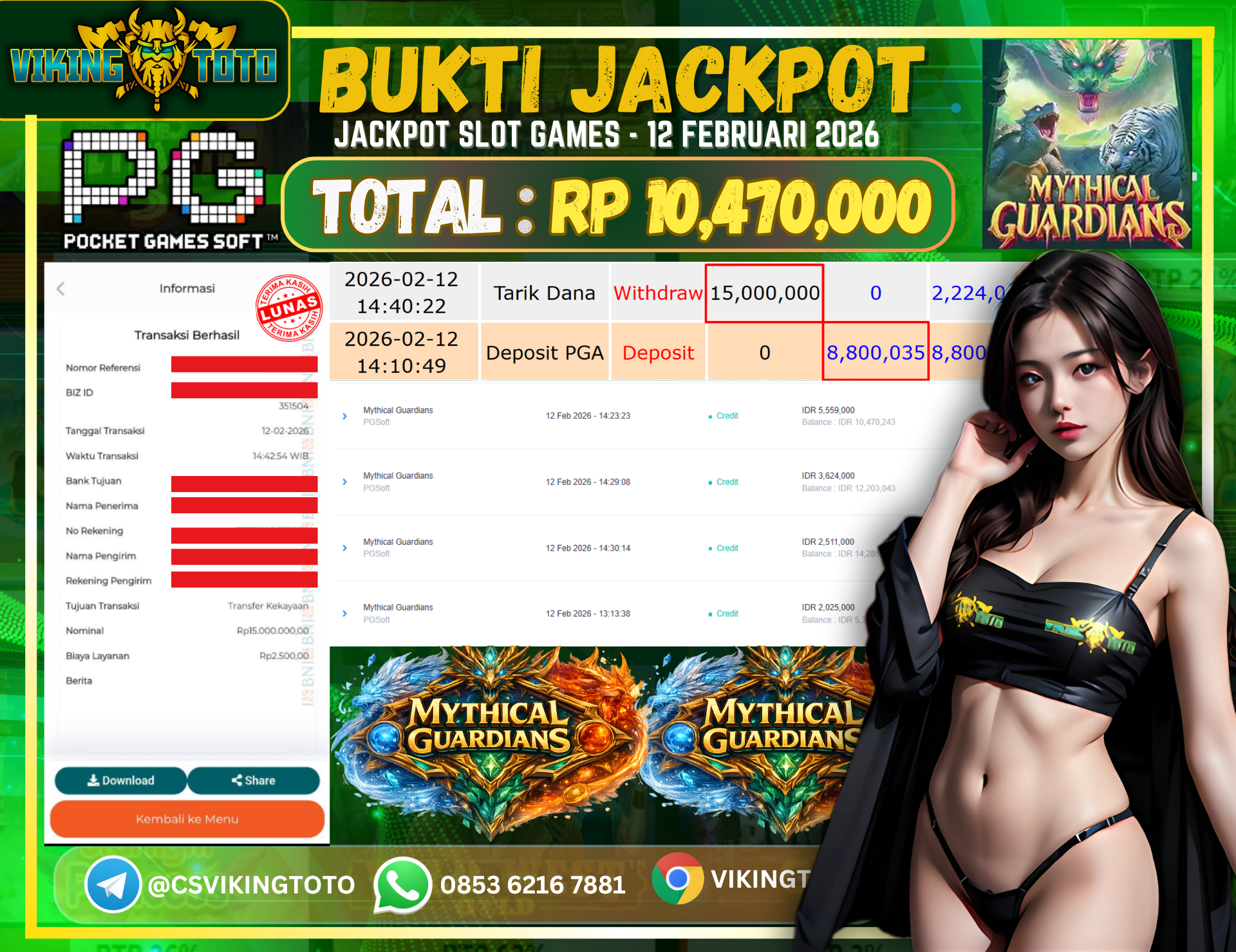 Bukti Jackpot Lunas VikingToto
