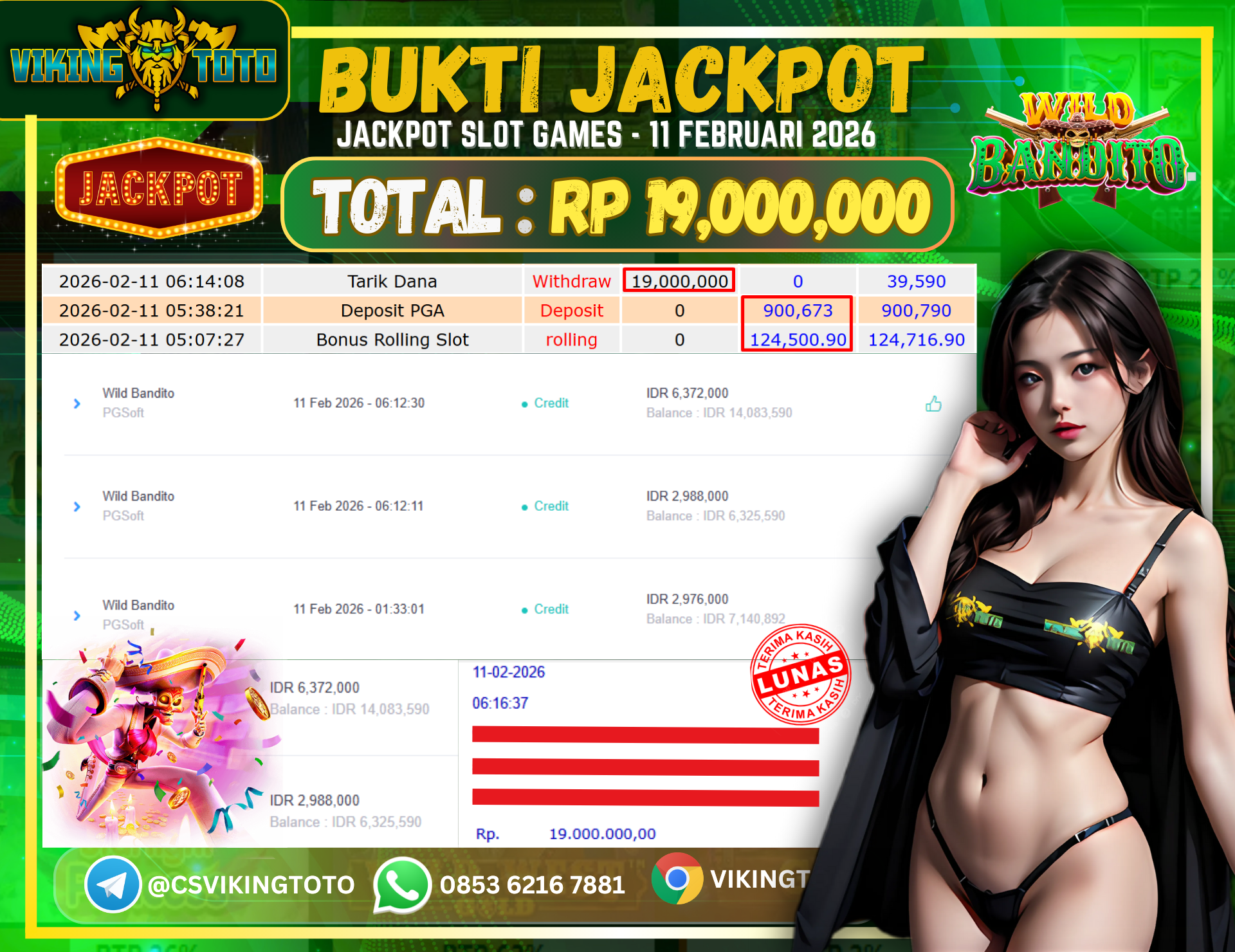 Bukti Jackpot Lunas VikingToto