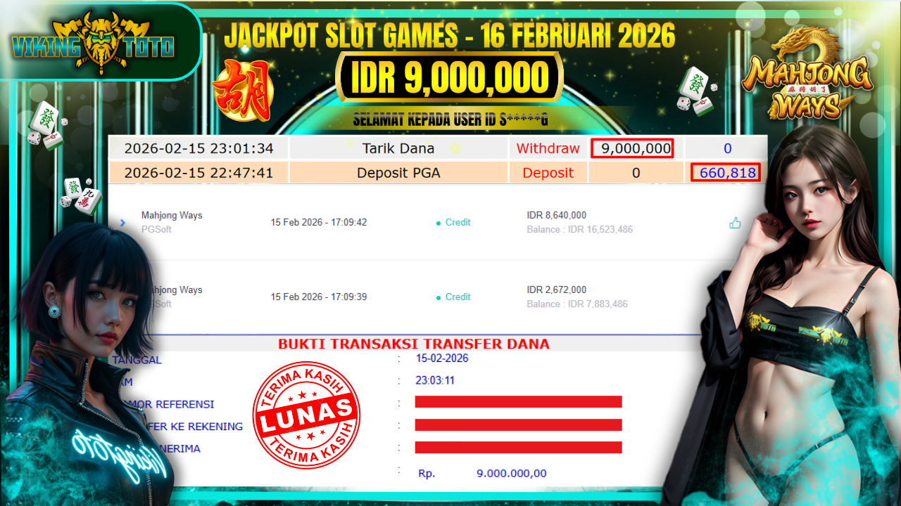 Bukti Jackpot Lunas VikingToto