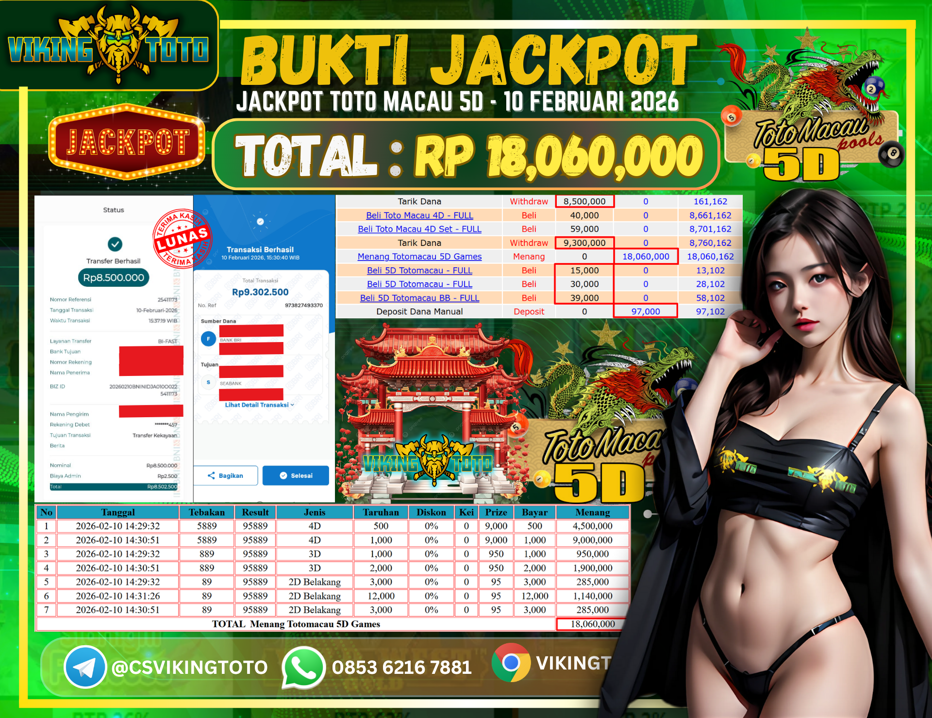 Bukti Jackpot Lunas VikingToto