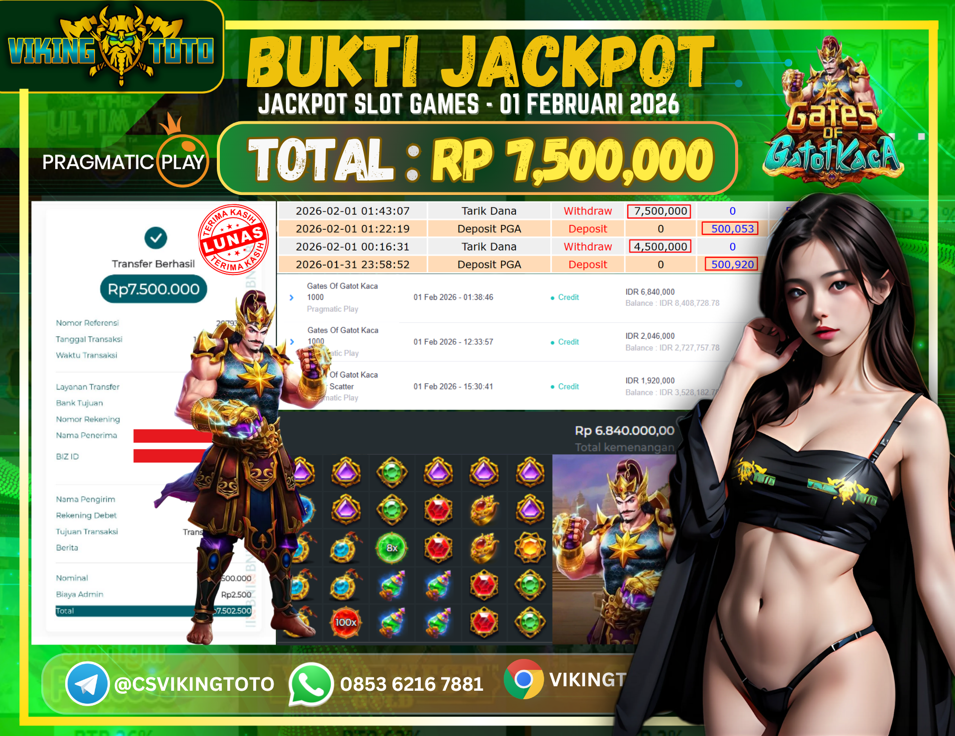 Bukti Jackpot Lunas VikingToto