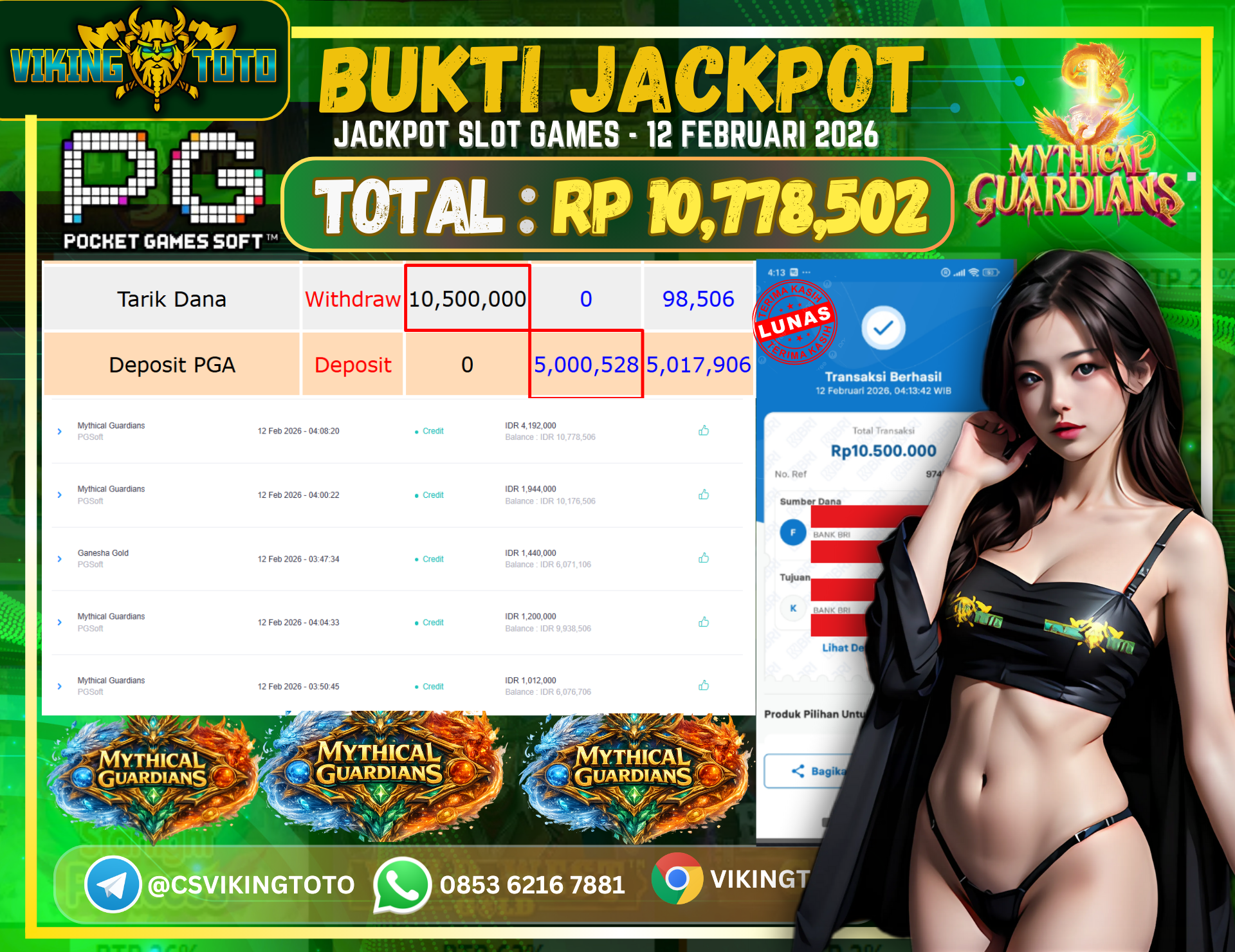 Bukti Jackpot Lunas VikingToto