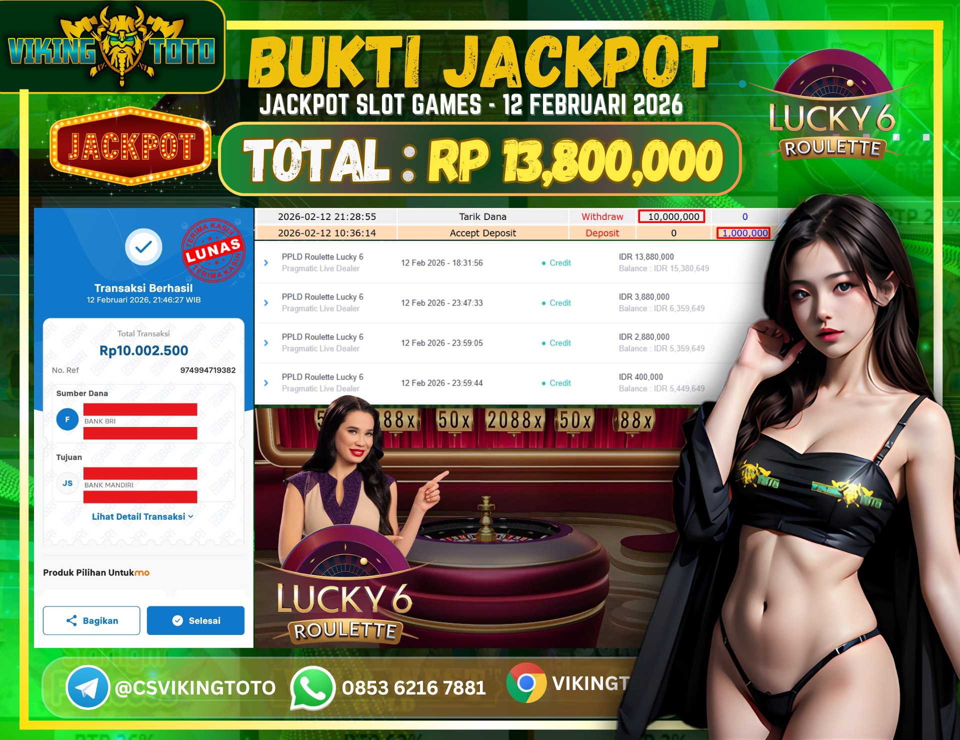 Bukti Jackpot Lunas VikingToto