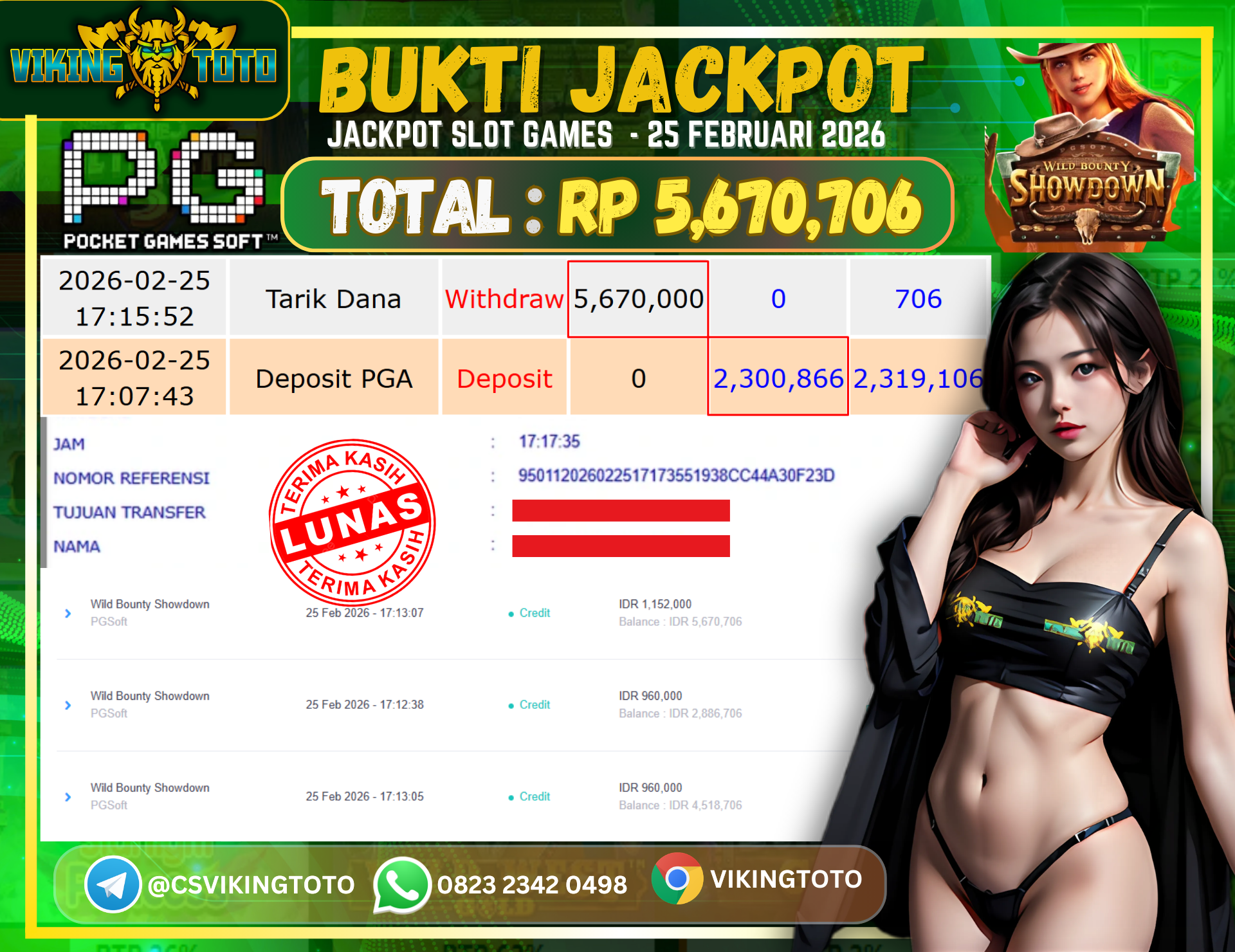 Bukti Jackpot Lunas VikingToto