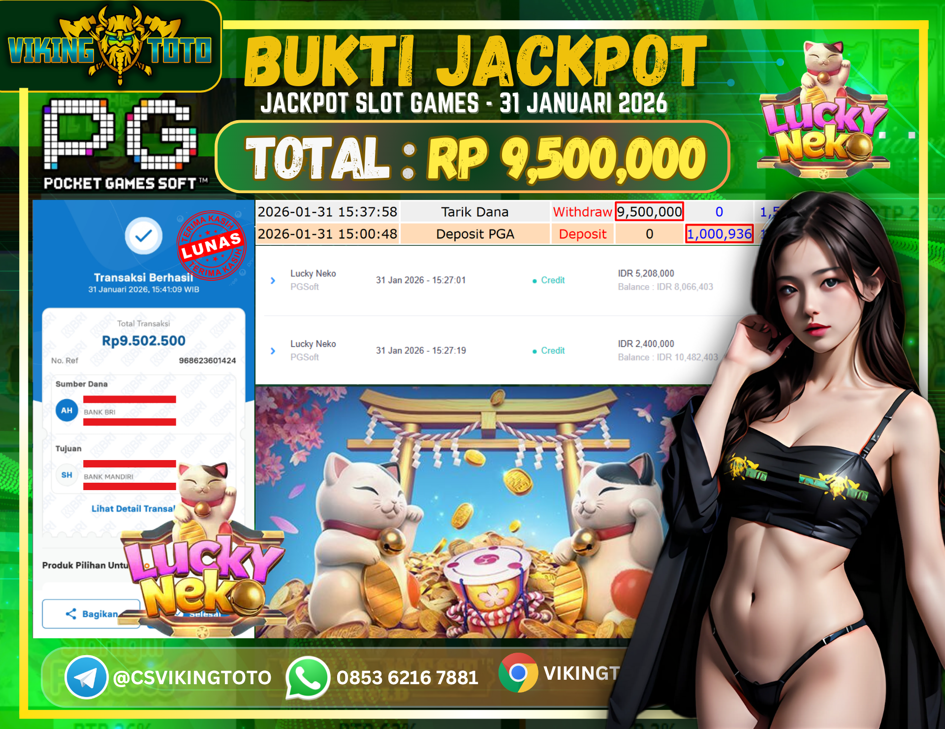 Bukti Jackpot Lunas VikingToto