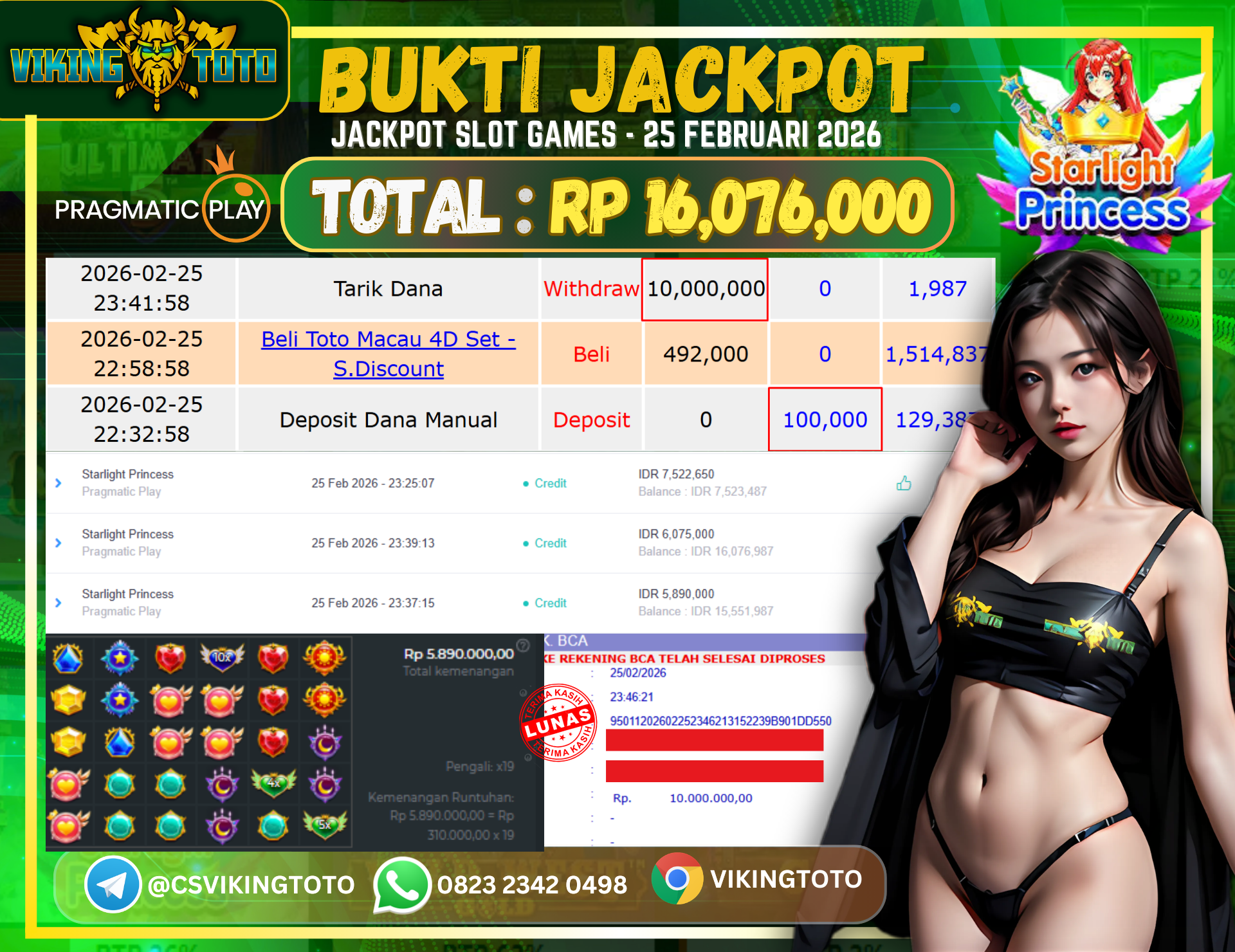Bukti Jackpot Lunas VikingToto