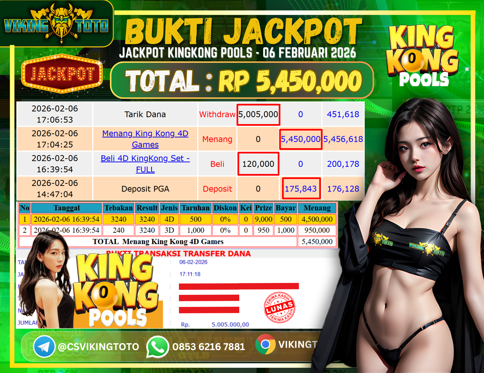 Bukti Jackpot Lunas VikingToto
