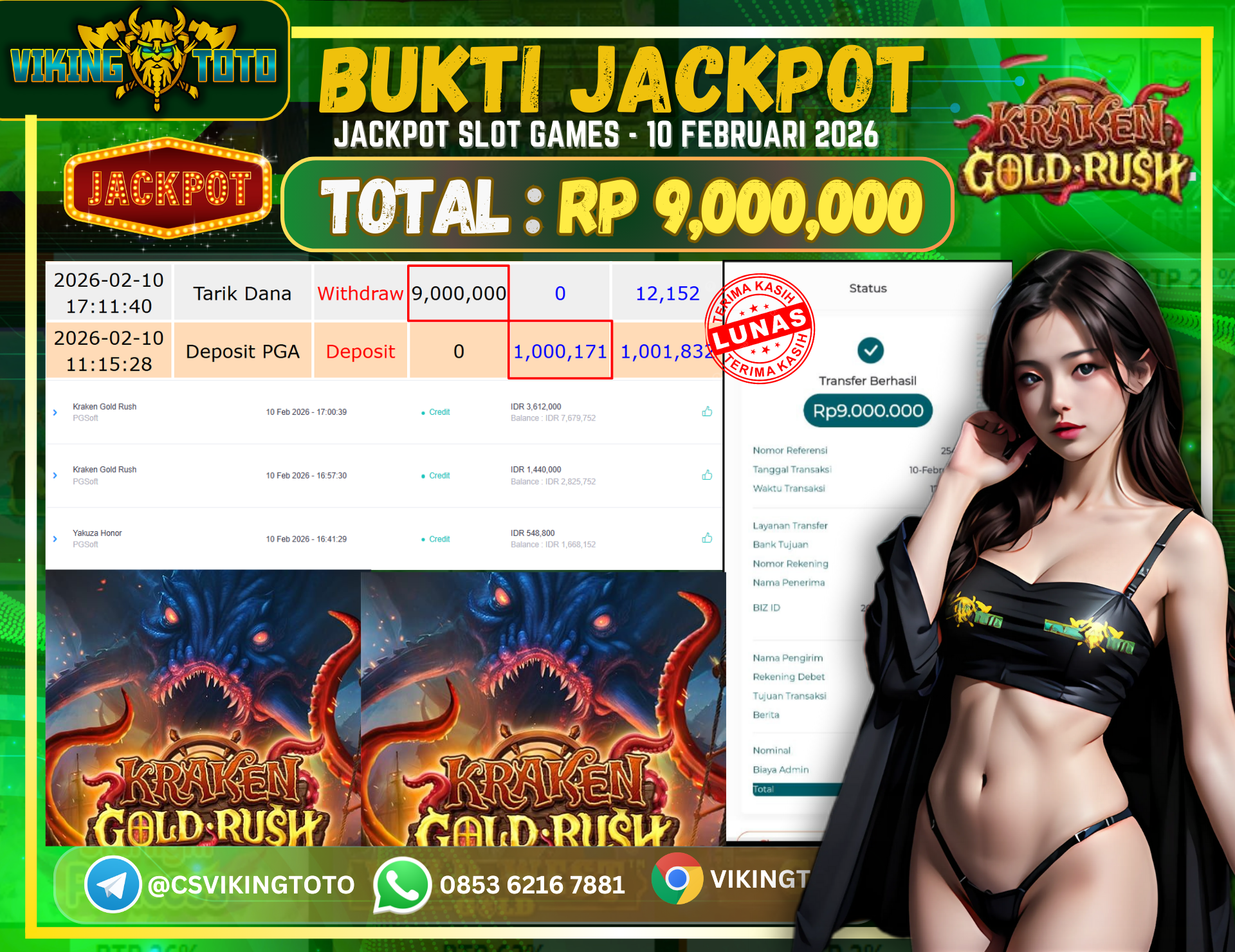 Bukti Jackpot Lunas VikingToto