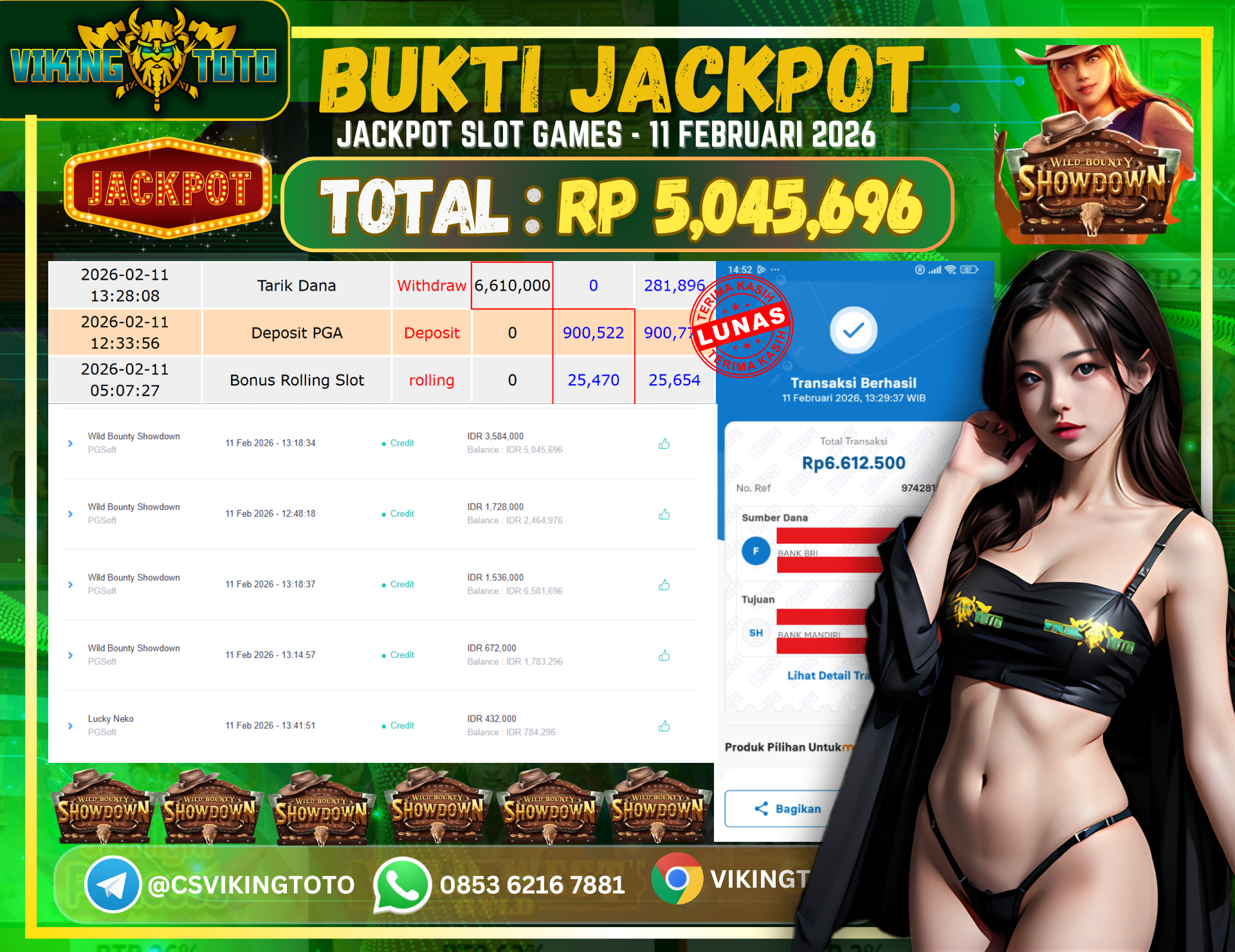 Bukti Jackpot Lunas VikingToto