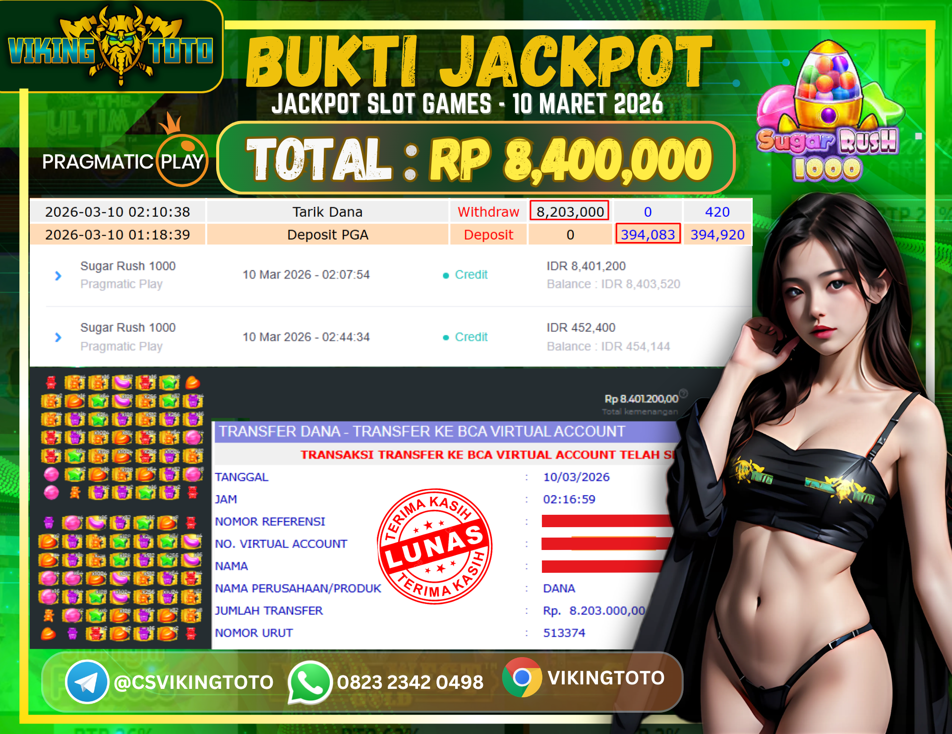 Bukti Jackpot Lunas VikingToto