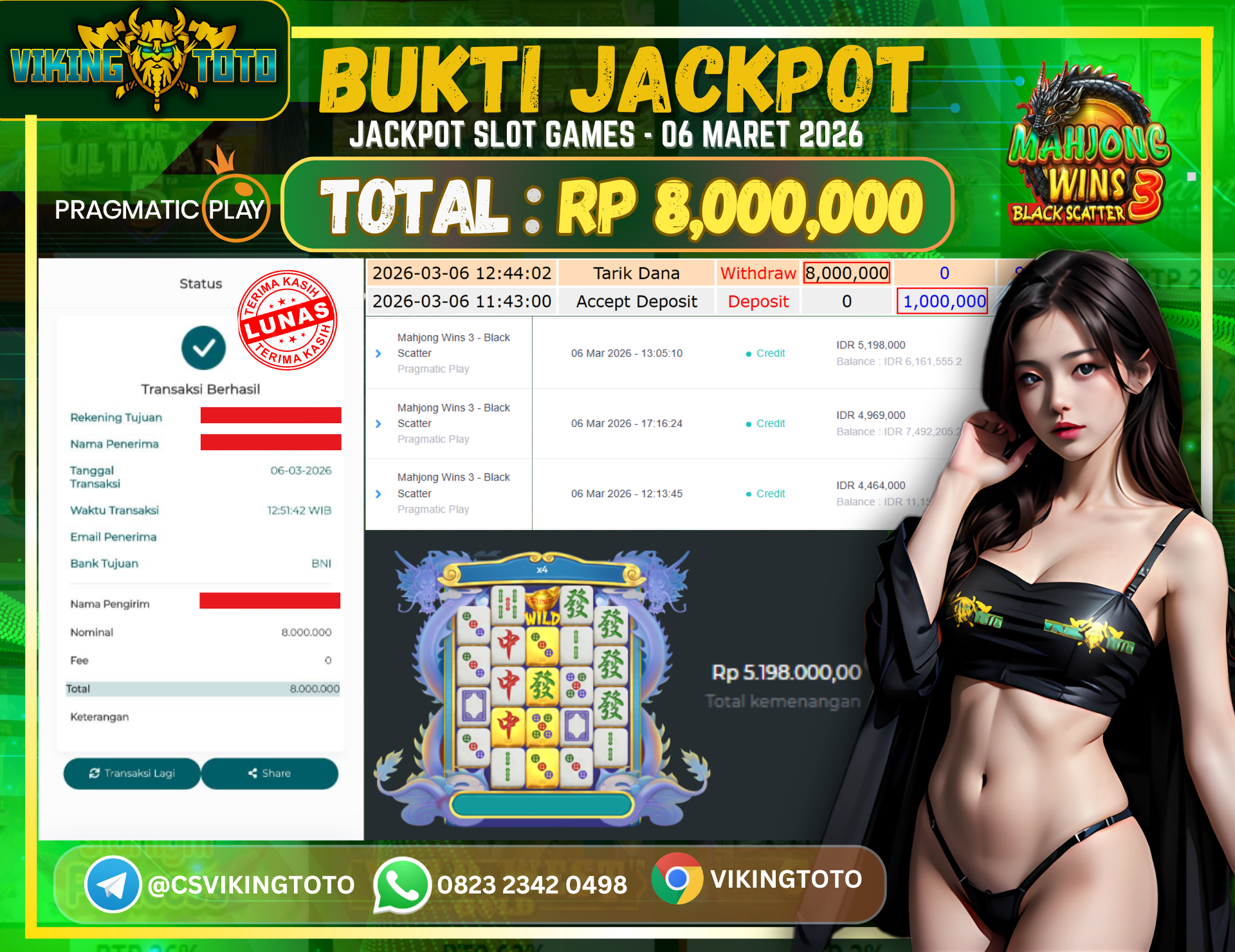Bukti Jackpot Lunas VikingToto