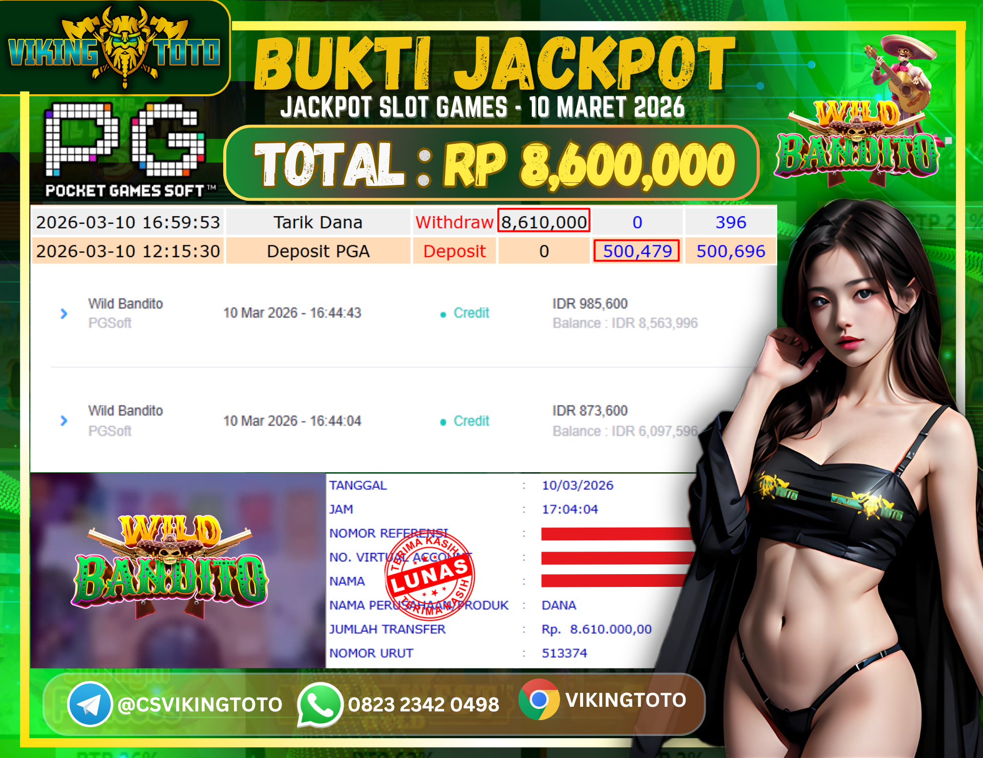 Bukti Jackpot Lunas VikingToto