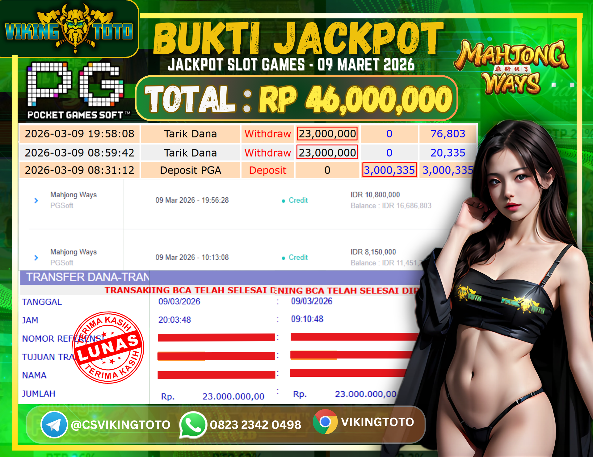 Bukti Jackpot Lunas VikingToto