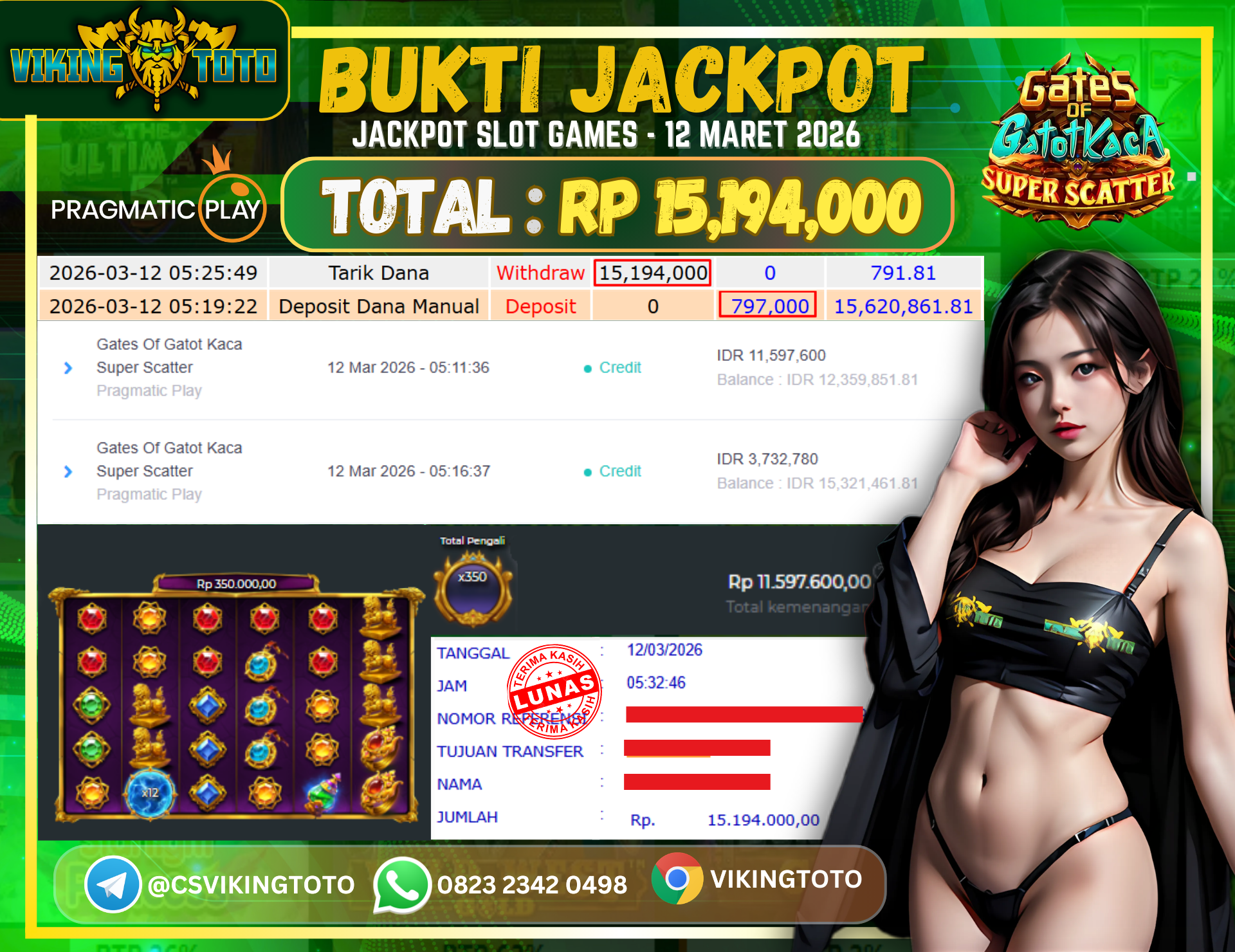 Bukti Jackpot Lunas VikingToto