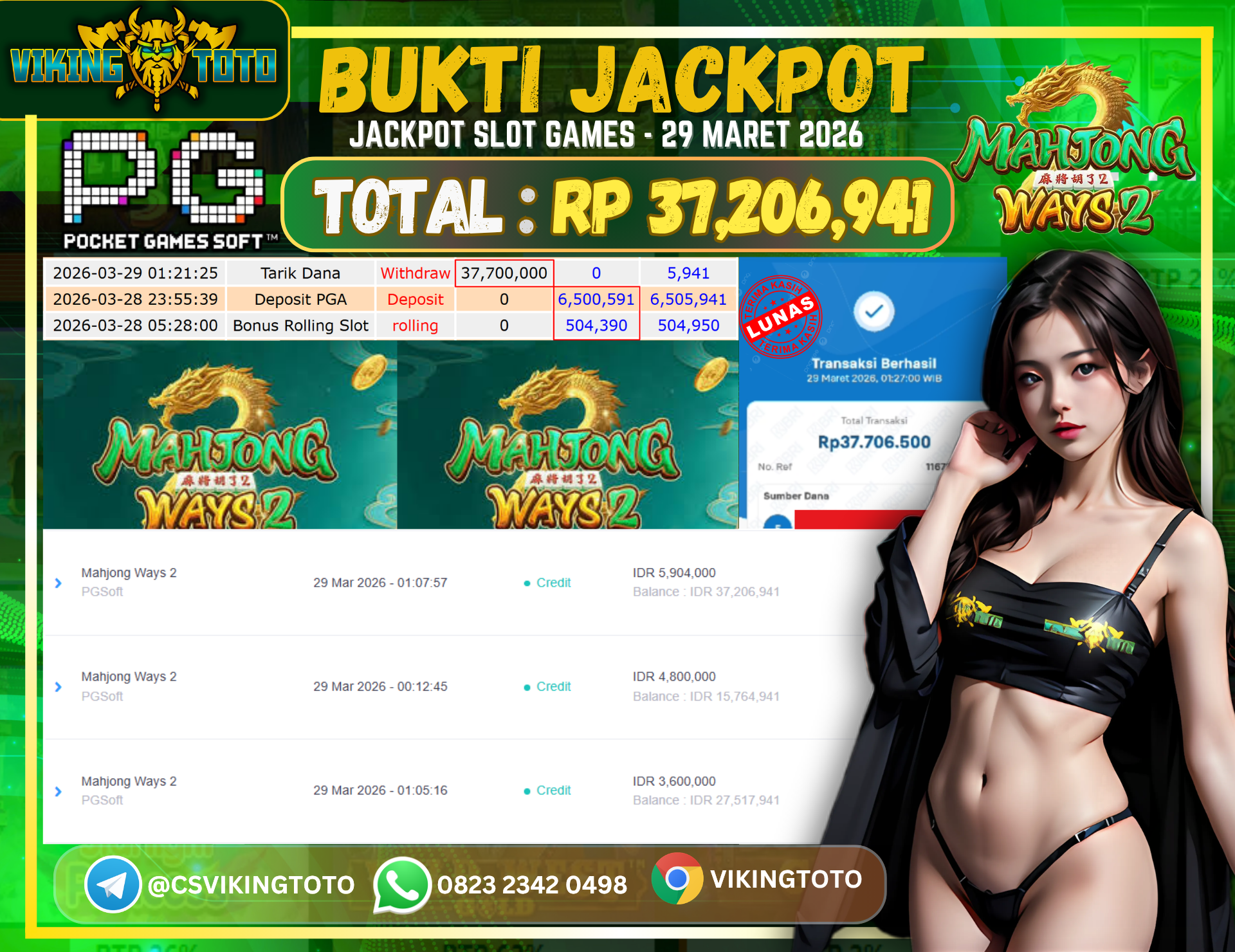 Bukti Jackpot Lunas VikingToto