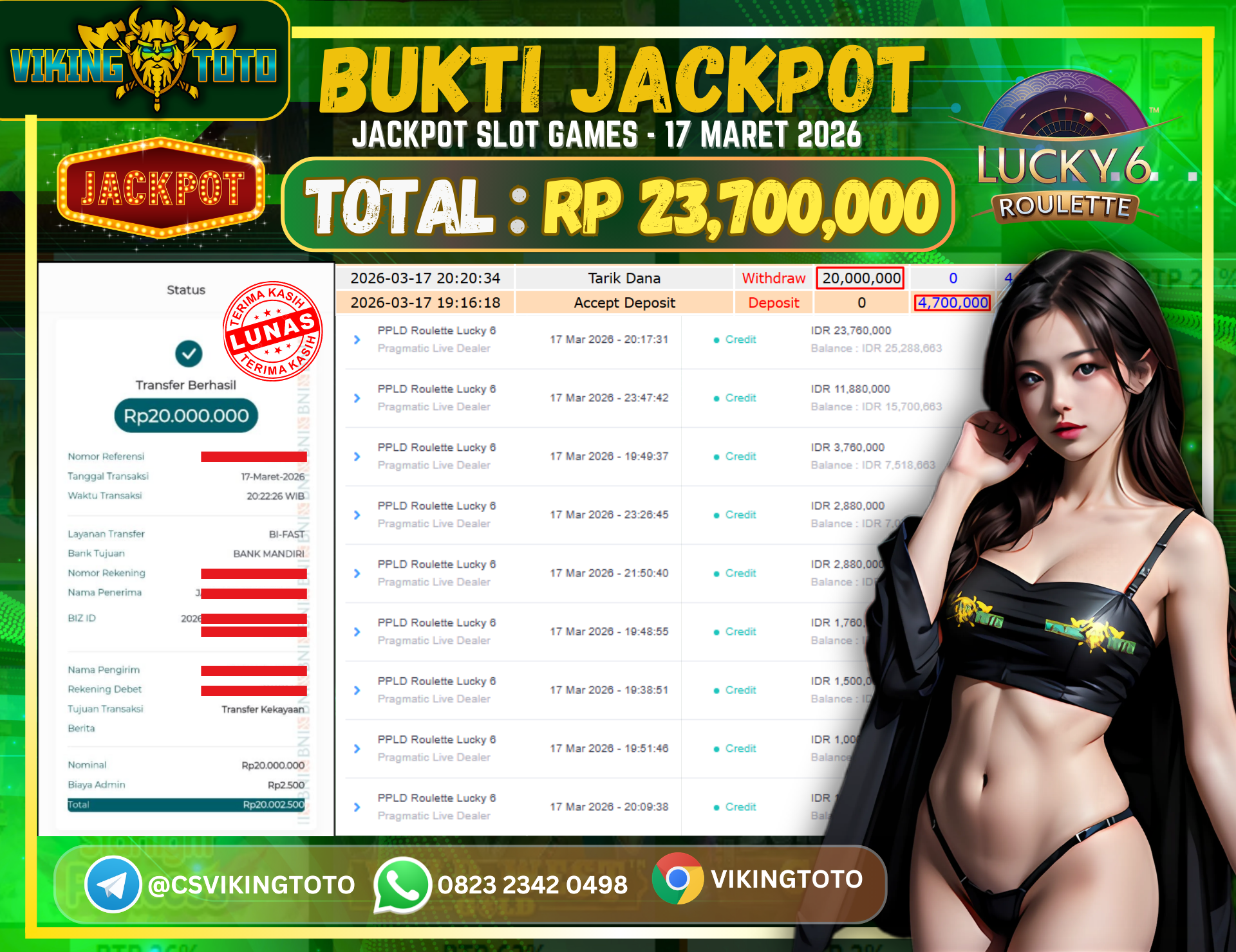 Bukti Jackpot Lunas VikingToto