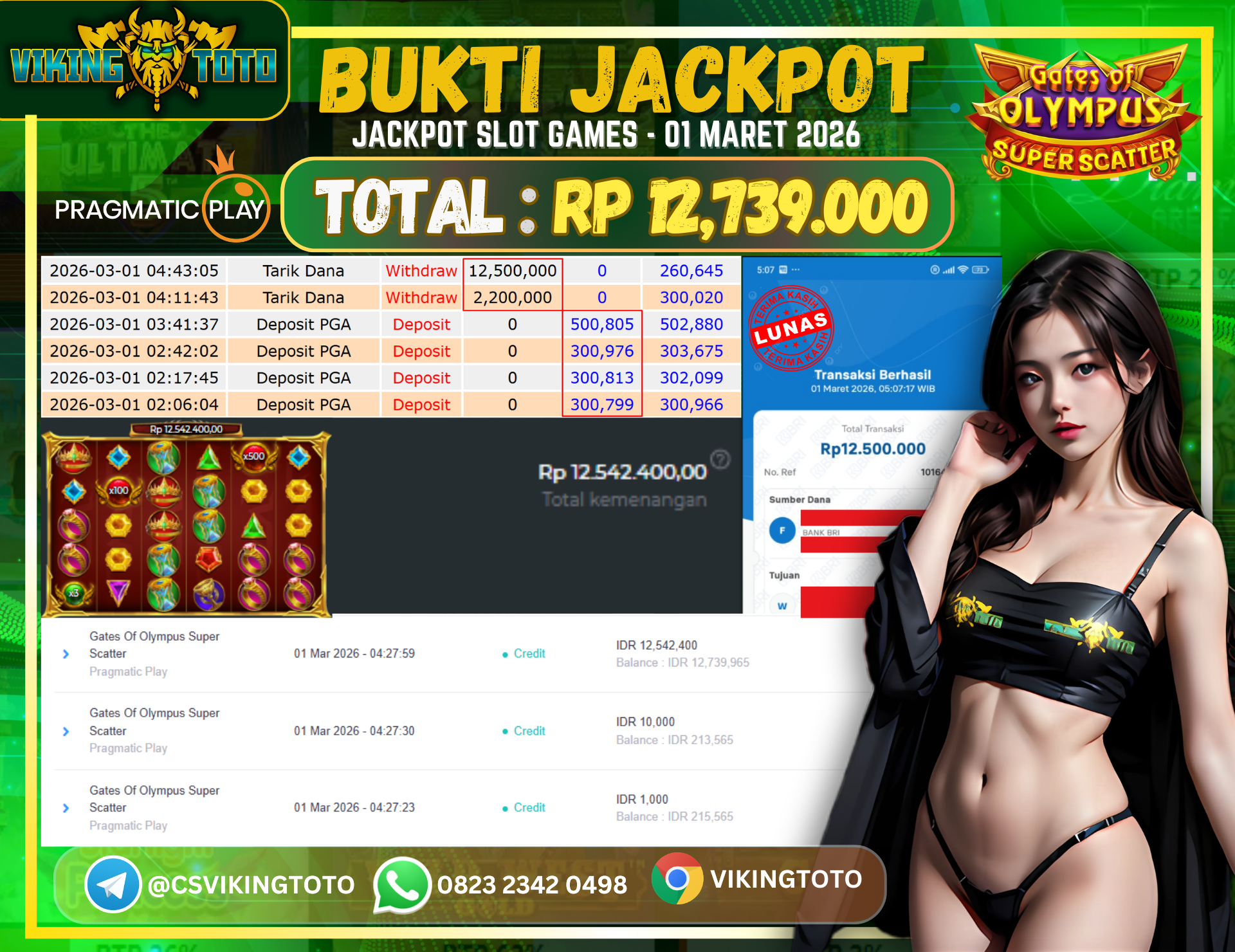 Bukti Jackpot Lunas VikingToto