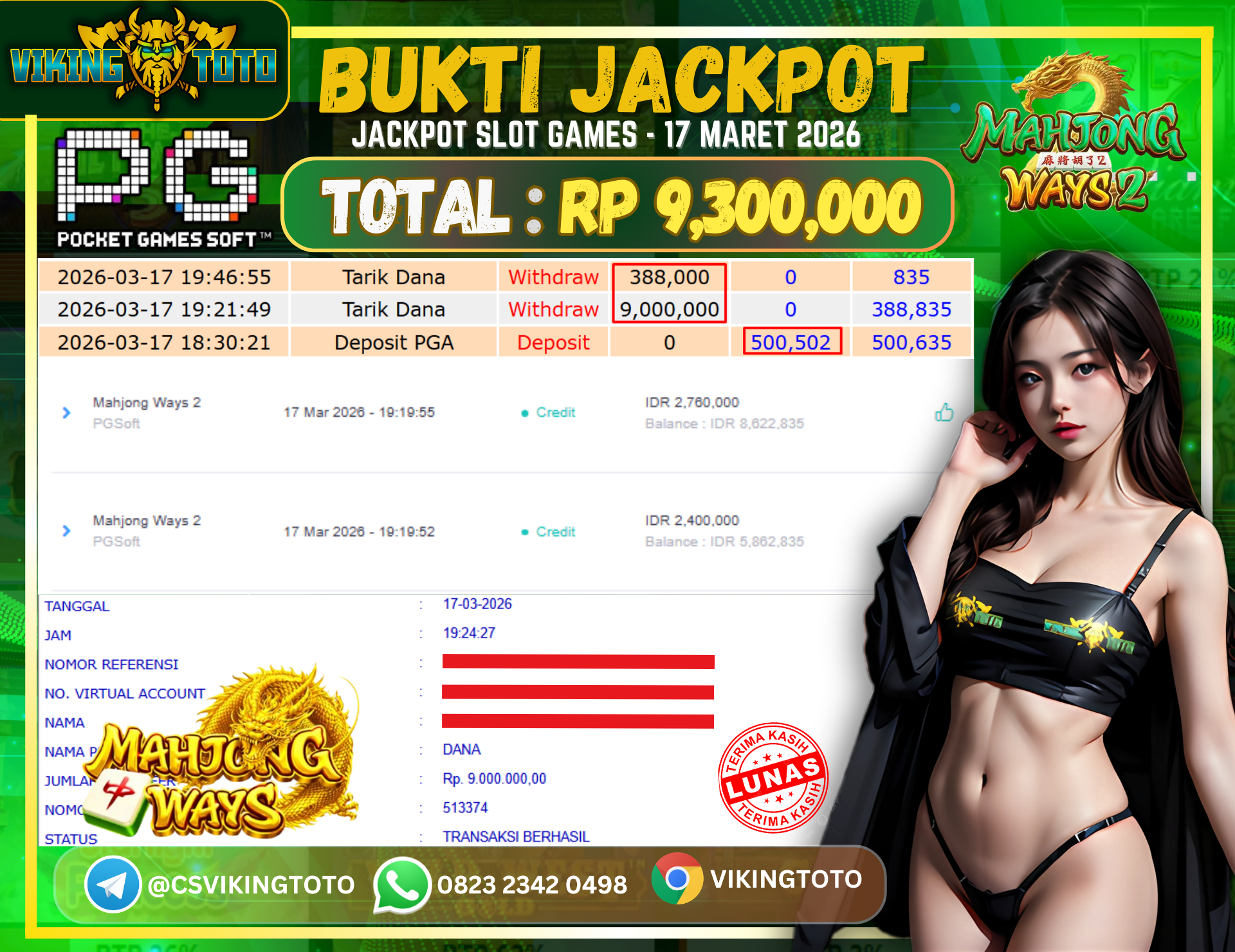 Bukti Jackpot Lunas VikingToto