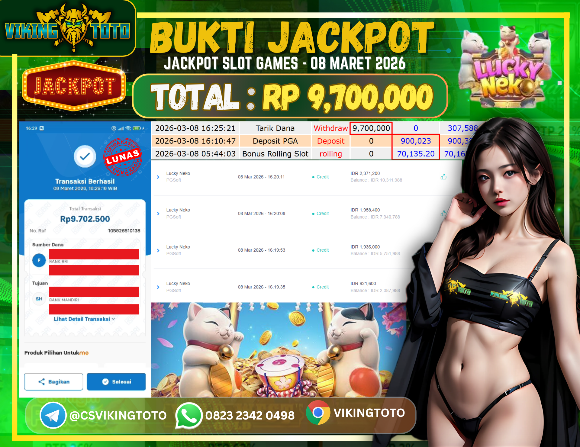 Bukti Jackpot Lunas VikingToto