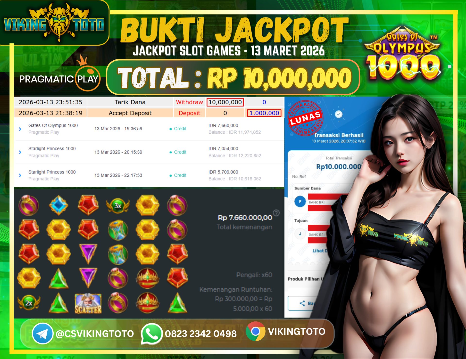 Bukti Jackpot Lunas VikingToto