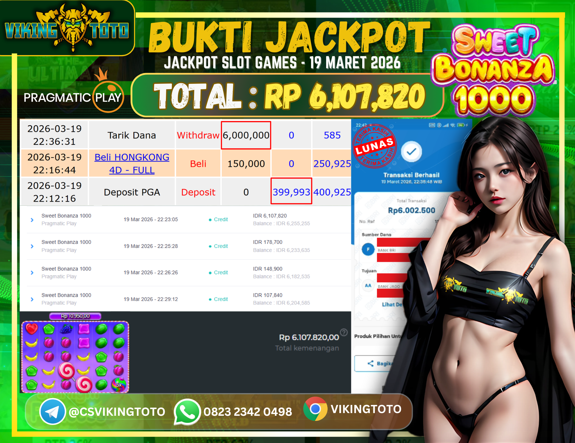 Bukti Jackpot Lunas VikingToto