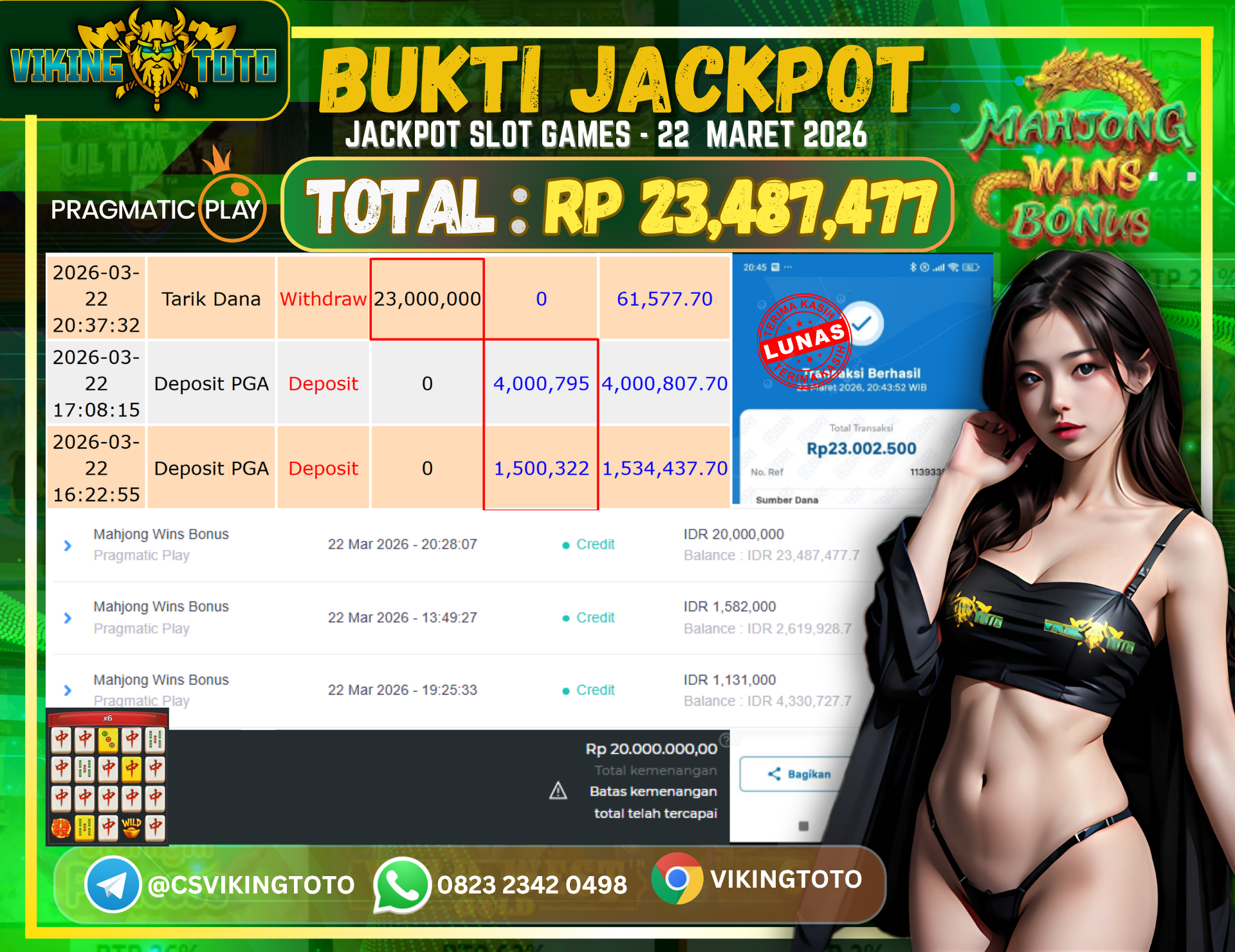 Bukti Jackpot Lunas VikingToto