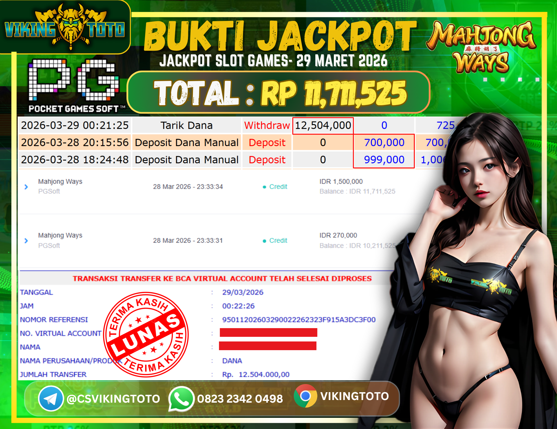 Bukti Jackpot Lunas VikingToto