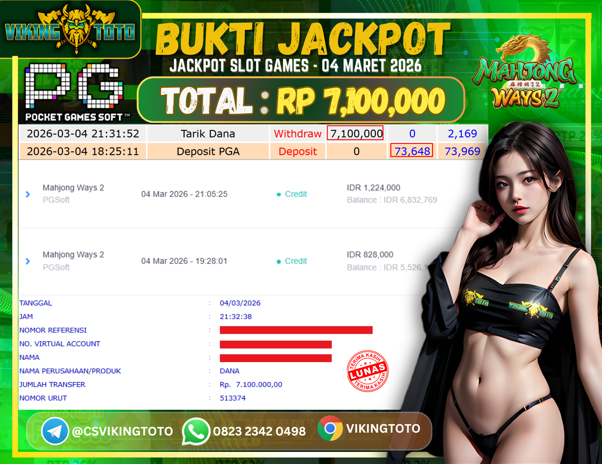 Bukti Jackpot Lunas VikingToto