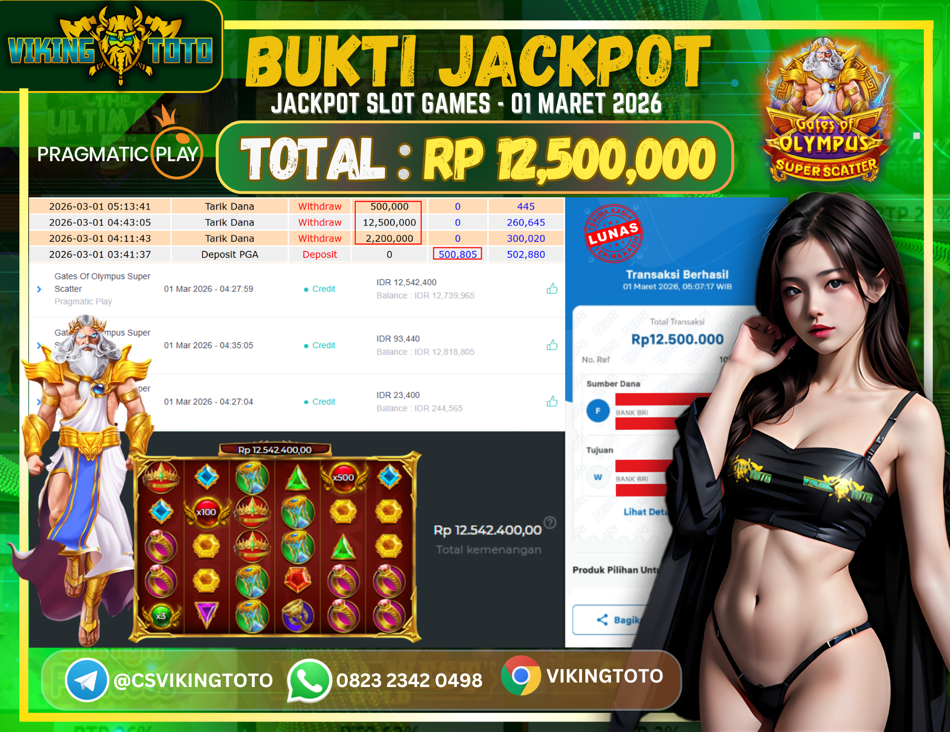 Bukti Jackpot Lunas VikingToto