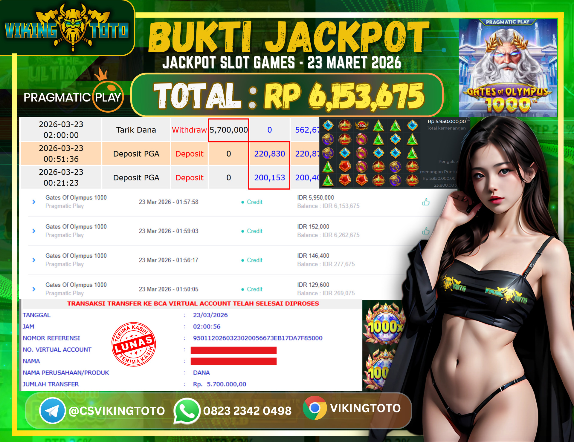 Bukti Jackpot Lunas VikingToto